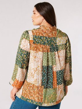 Apricot Klassische Bluse Bluse mit Blumenprint, in Patchwork-Design
