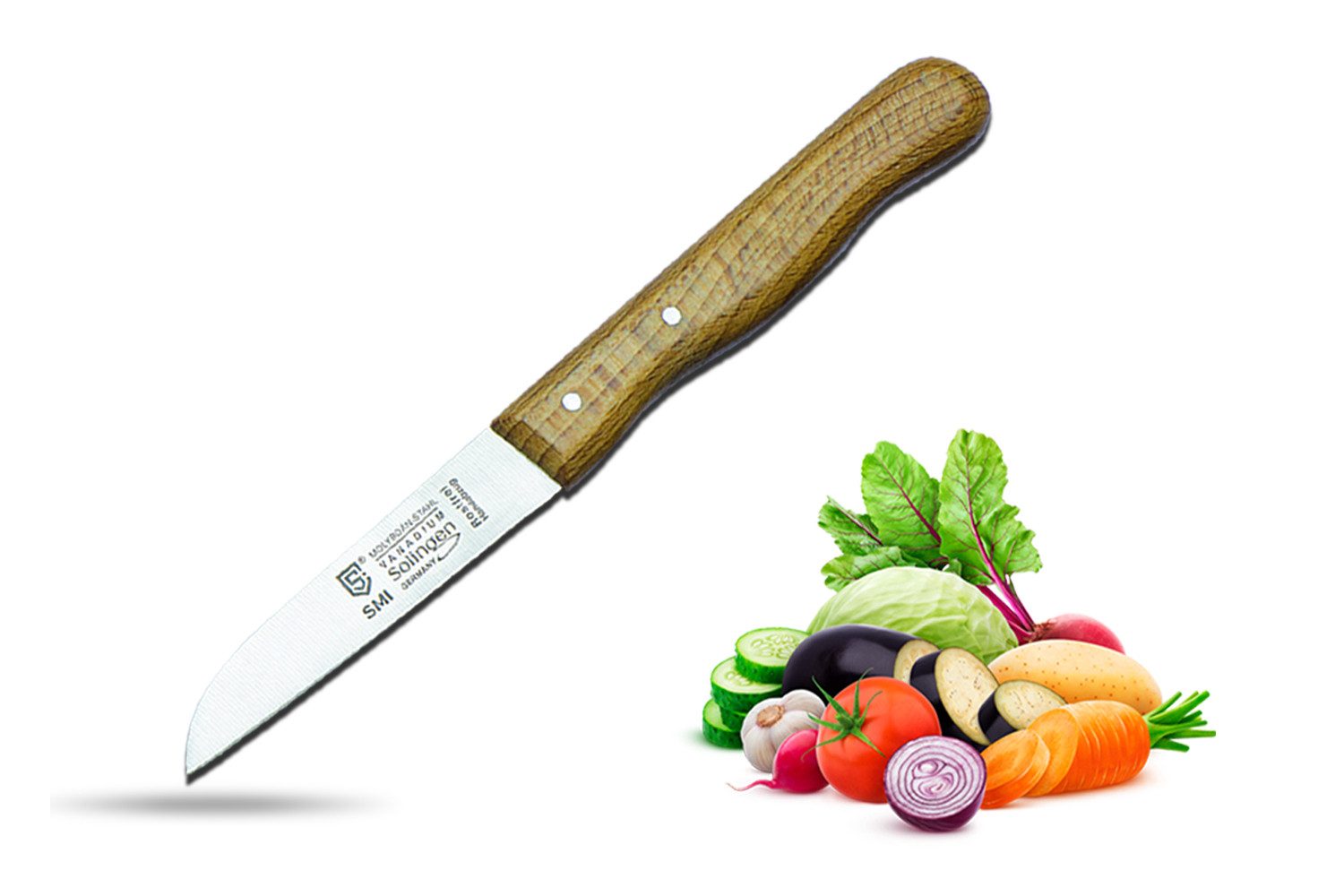 SMI Schälmesser Obstmesser Gerade Solingen Schälmesser rostfrei Gemüsemesser
