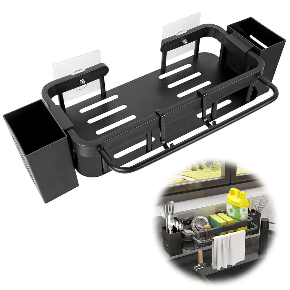 NUODWELL Küchenorganizer-Set Spülbecken Organizer Edelstahl mit Handtuchhal günstig online kaufen