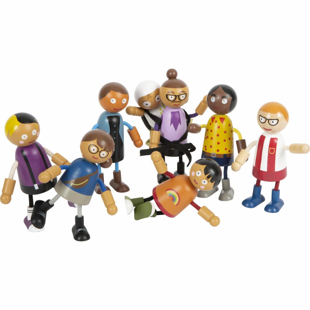 Small Foot Biegepuppe Familie mit Baby (Set, 9-tlg)