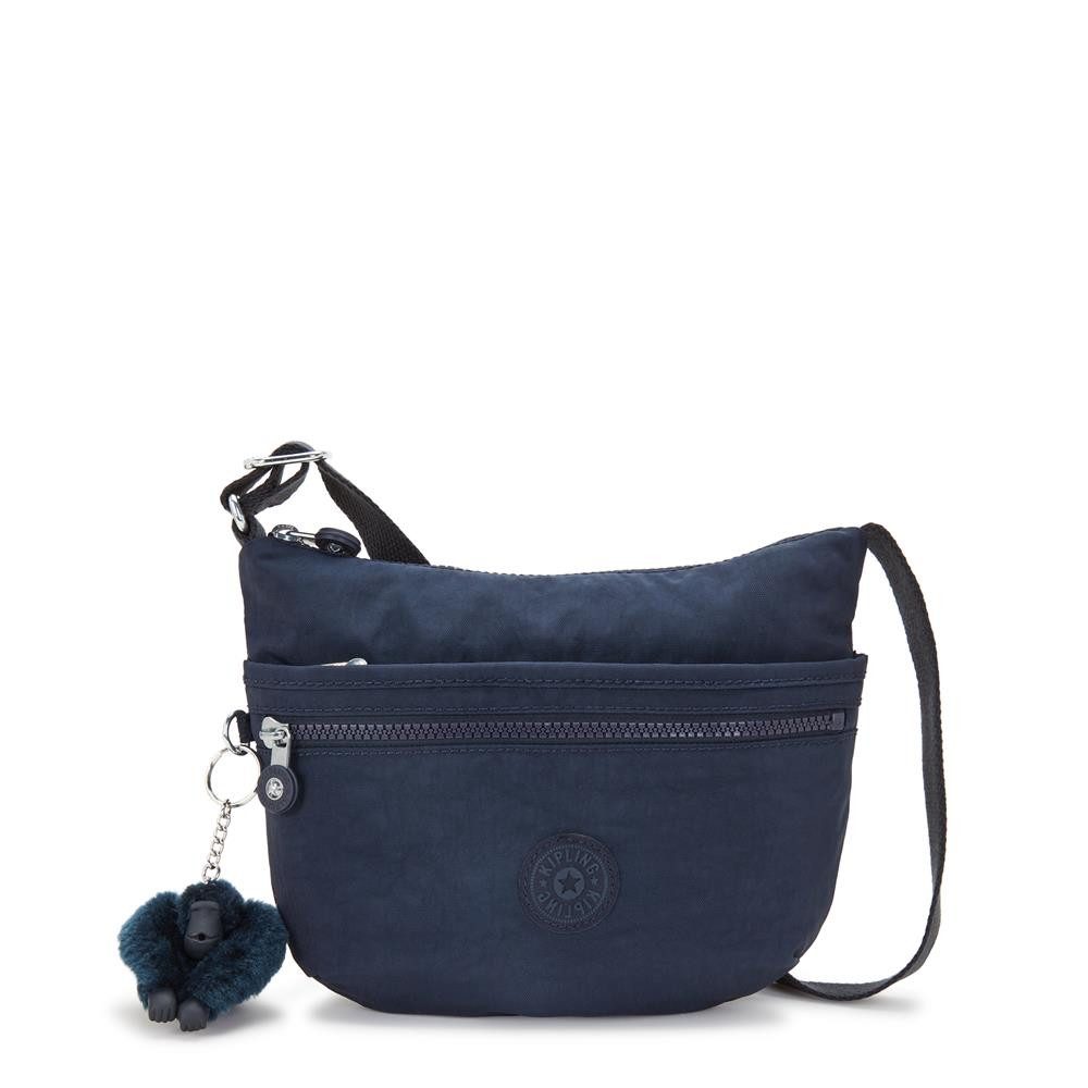 KIPLING Schultertasche ARTO S, Umhängetasche, Blue Bleu 2 (blau), Schultertasche mit Reißverschluss
