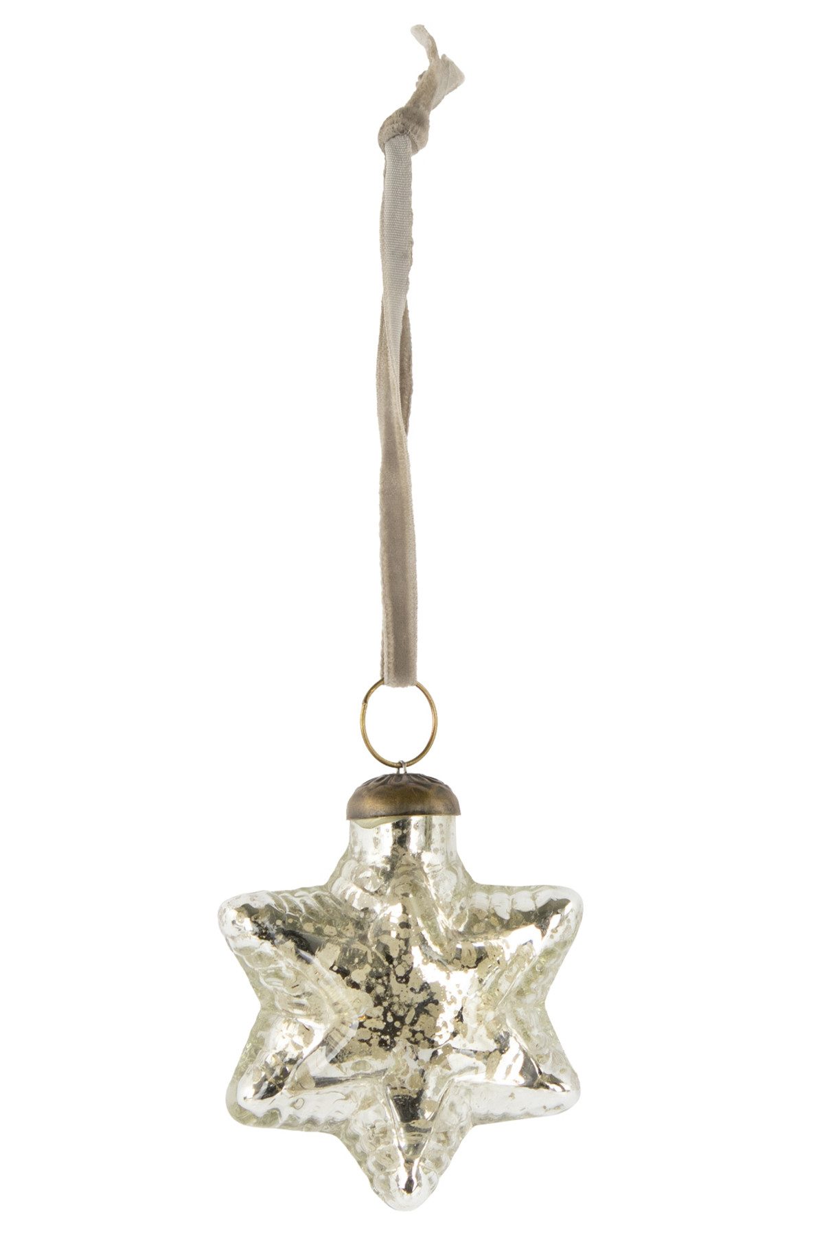 RIFFELMACHER & WEINBERGER Christbaumschmuck Riffelmacher Glasstern zum Hängen 8 cm 11050, Sil