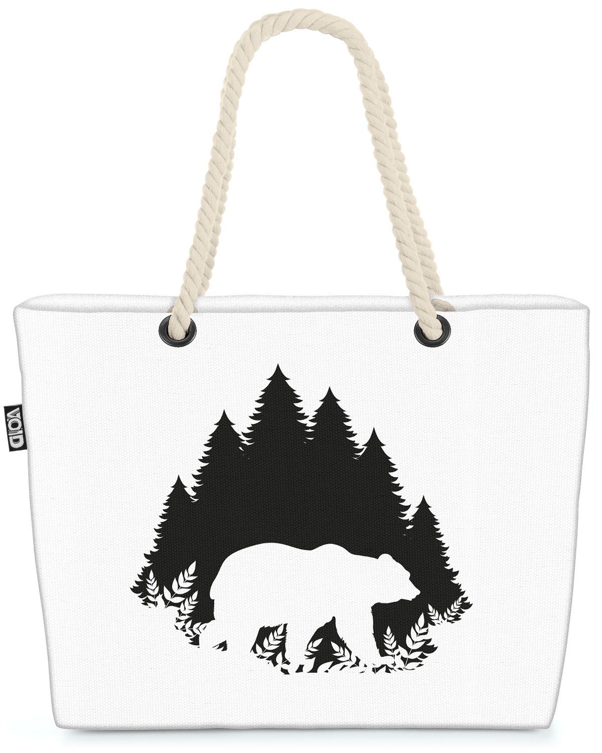 Neueste Artikel von VOID Strandtasche (1-tlg), Bär Schnee Rustikal Jagd Urlaub Winter Winter Grafik Wald Tier Bären