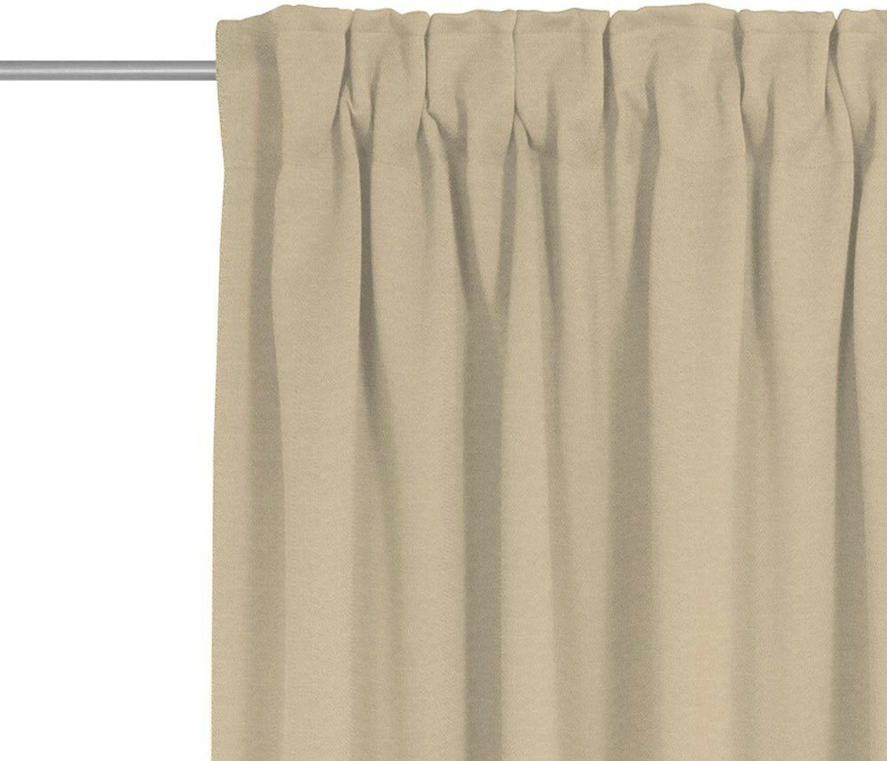 Vorhang aus Jacquard, Multifunktionsband blickdicht, nachhaltig (1 Adam, Bio-Baumwolle St), Collection, beige Uni