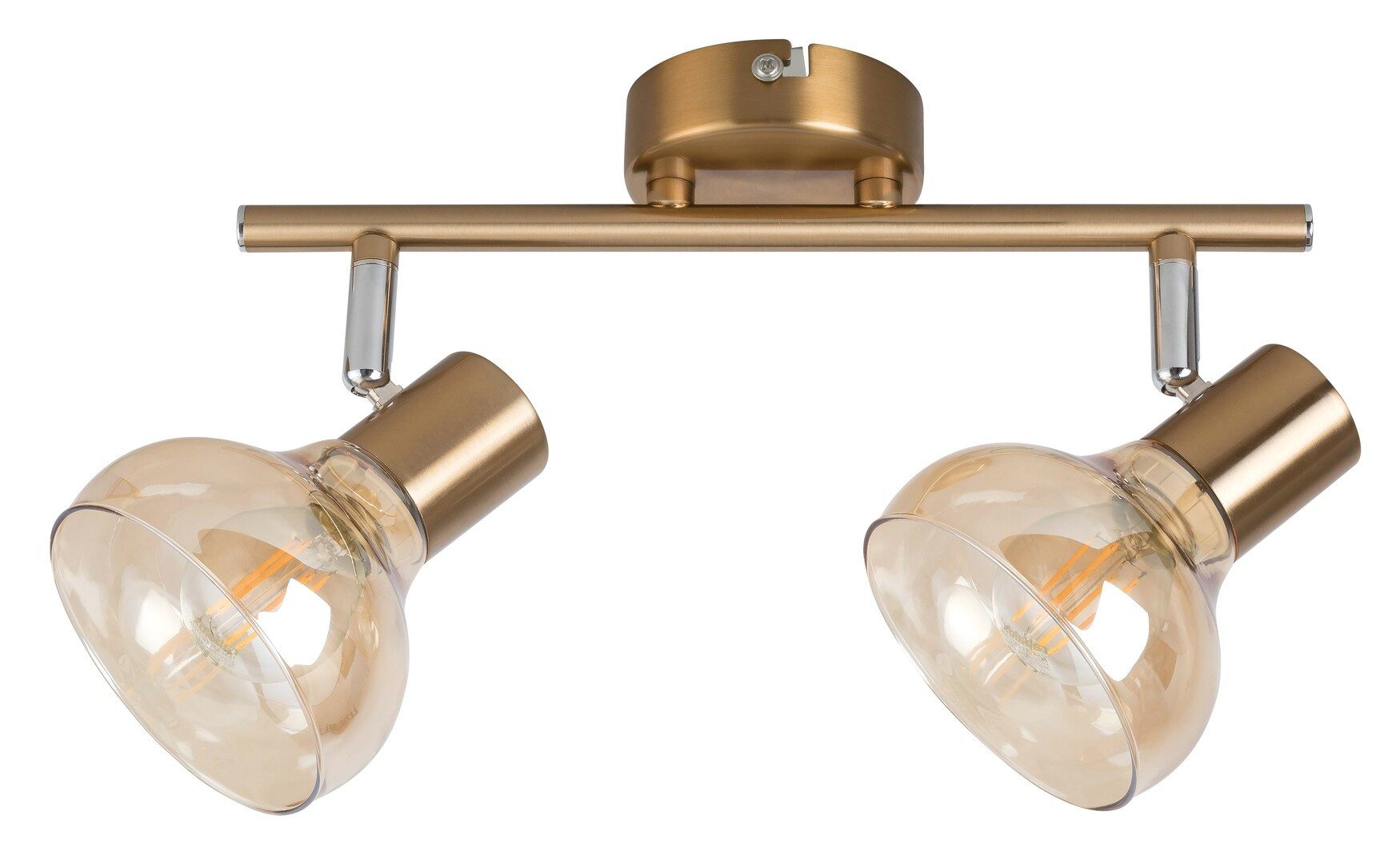 Rabalux LED Deckenspots "Holly" 2-flammig, Metall, orange, E14, B320mm
