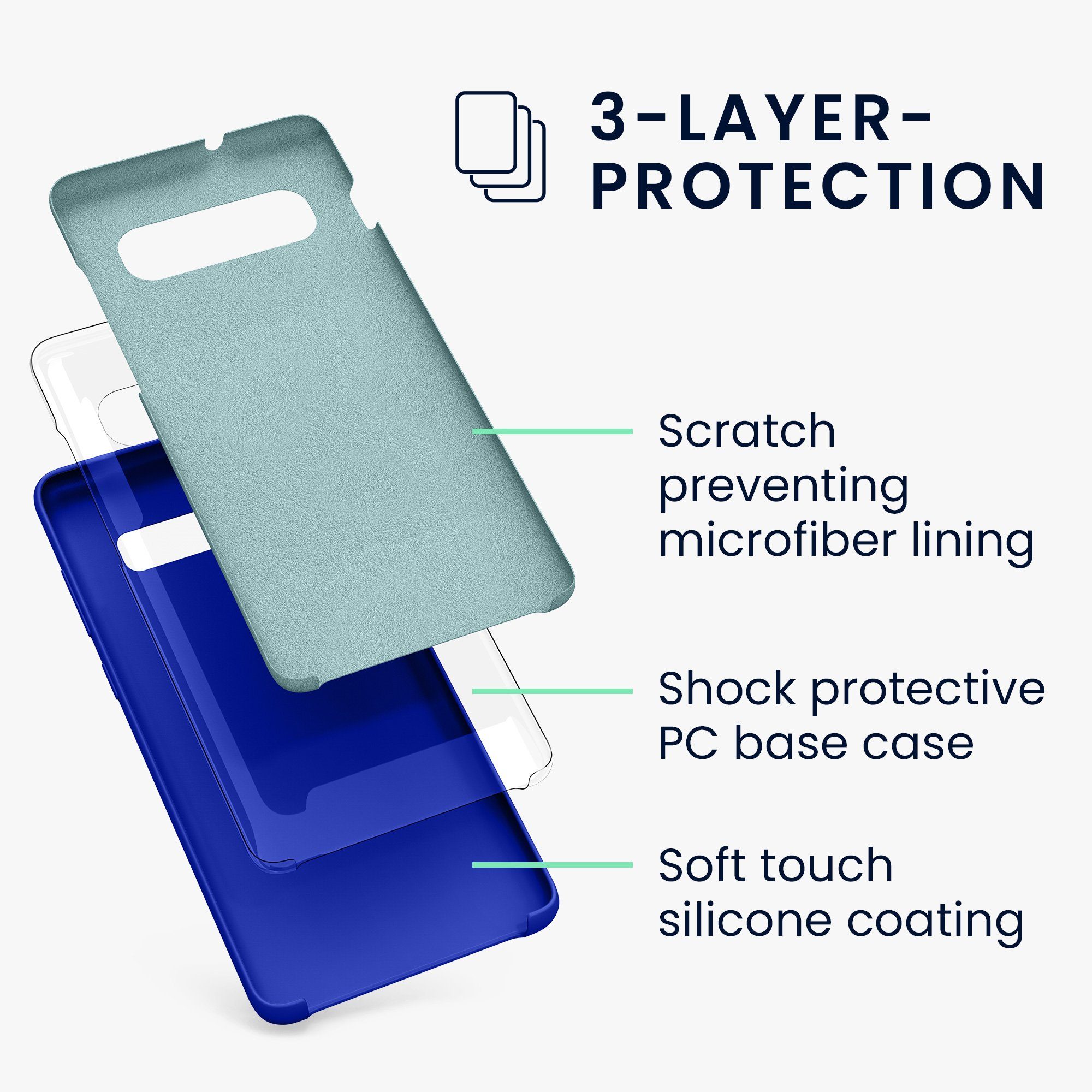 kwmobile Handyhülle Handyhülle für Samsung Galaxy S10 Plus / S10+ Hülle, Weiches Handy Silikon Case - Schutzhülle Cover