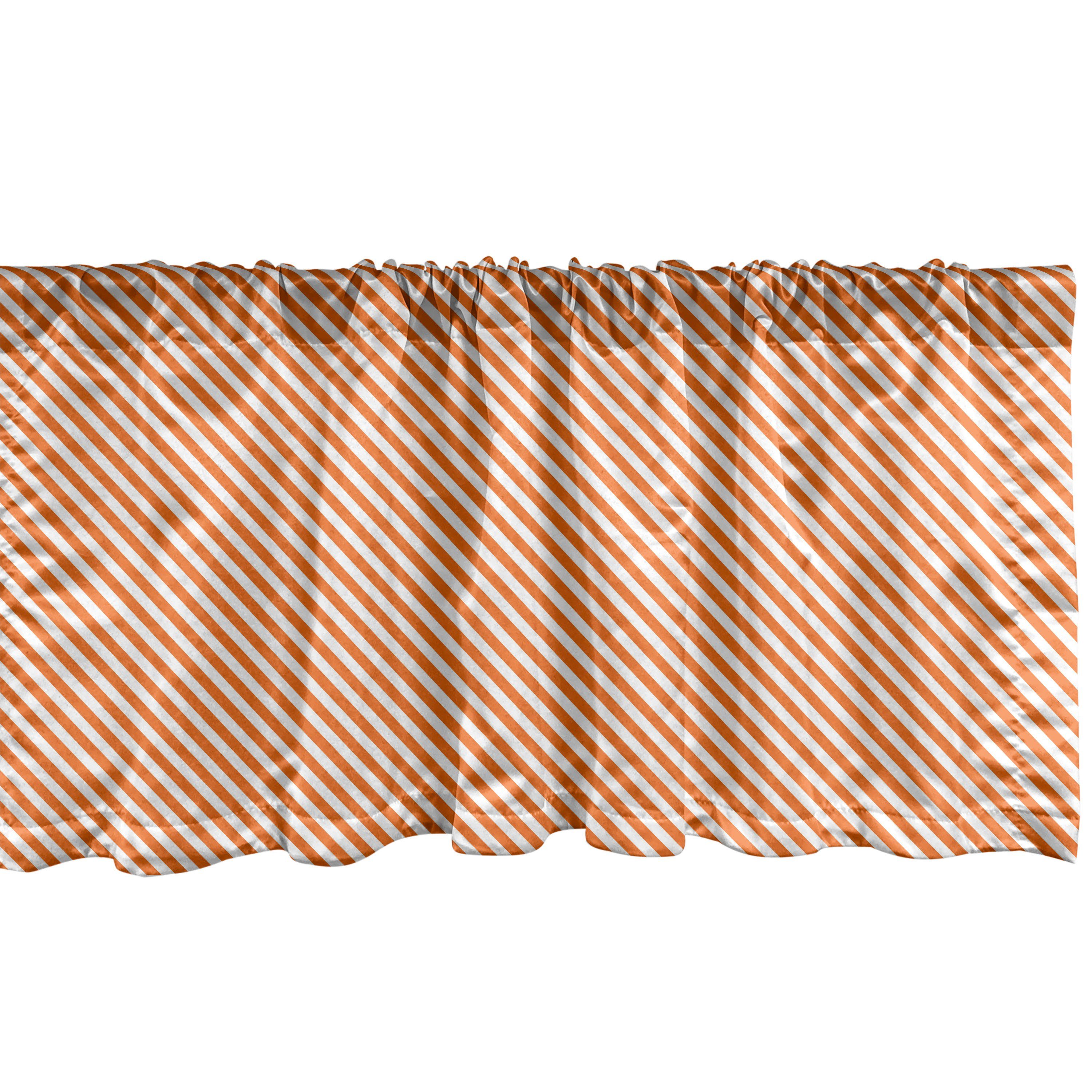 Scheibengardine Vorhang Volant für Küche Schlafzimmer Dekor mit Stangentasche, Abakuhaus, Microfaser, Abstrakt Diagonal-Muster Stripes