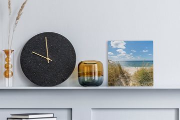 OneMillionCanvasses® Leinwandbild Düne - Gras - Meer - Strand, (1 St), Leinwand Bilder für Wohnzimmer Schlafzimmer