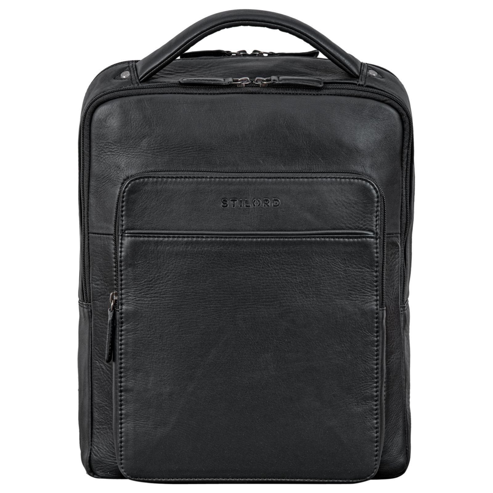 STILORD Notebook-Rucksack "Nicky" Laptoprucksack 13 Zoll aus echtem Leder Mittel-Groß Unisex – Bild 3 von 5