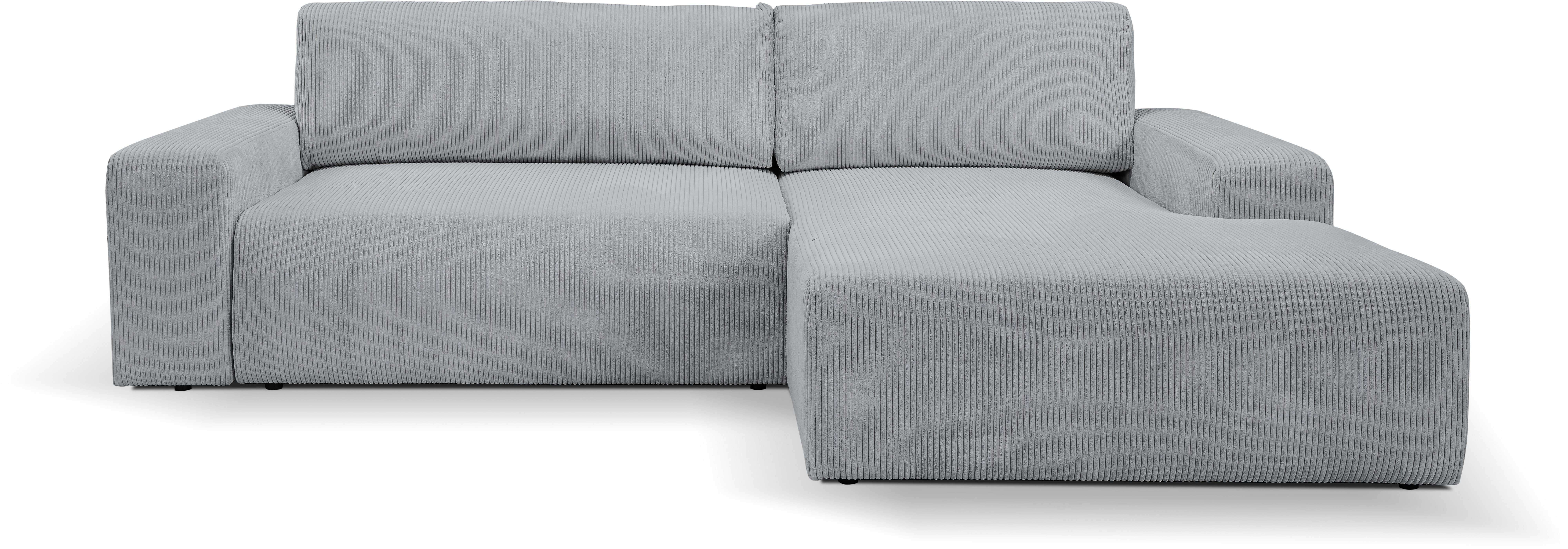 WERK2 Ecksofa Rotterdam-L, kuschelweicher Cord oder Breitcord, L-Form, Brei günstig online kaufen