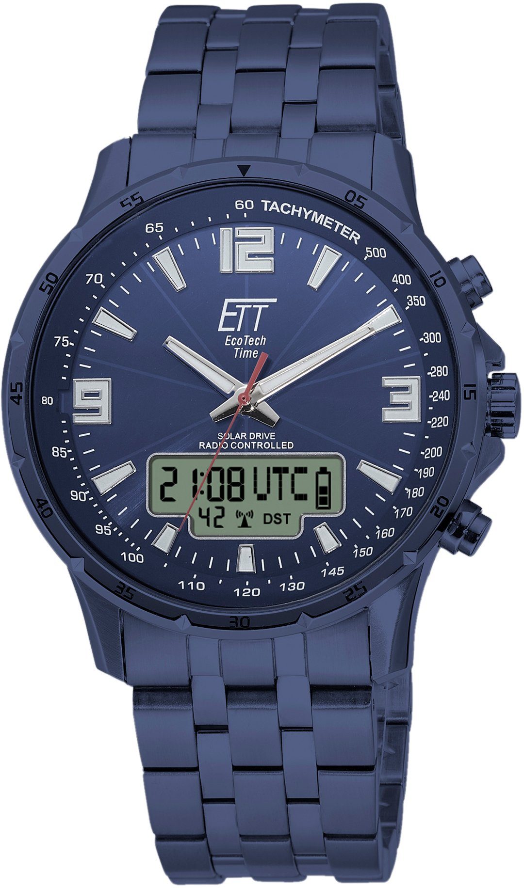 ETT Funkchronograph Arctica, EGS-11566-31M, Armbanduhr, Herrenuhr, Stoppfunktion, Datum, Solar