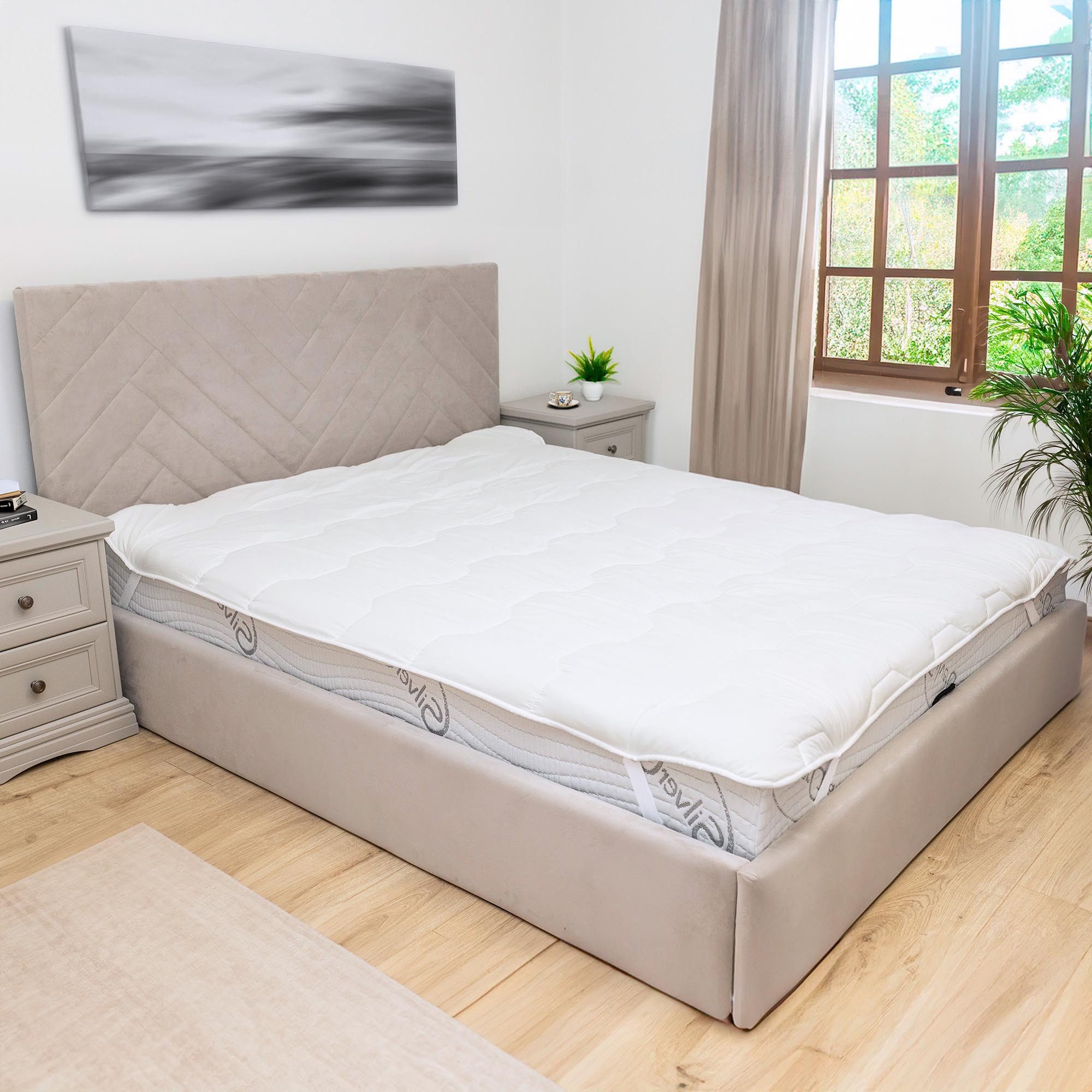 Matratzenschutzbezug matratzenschoner topper - 200x180cm spannbettlaken günstig online kaufen