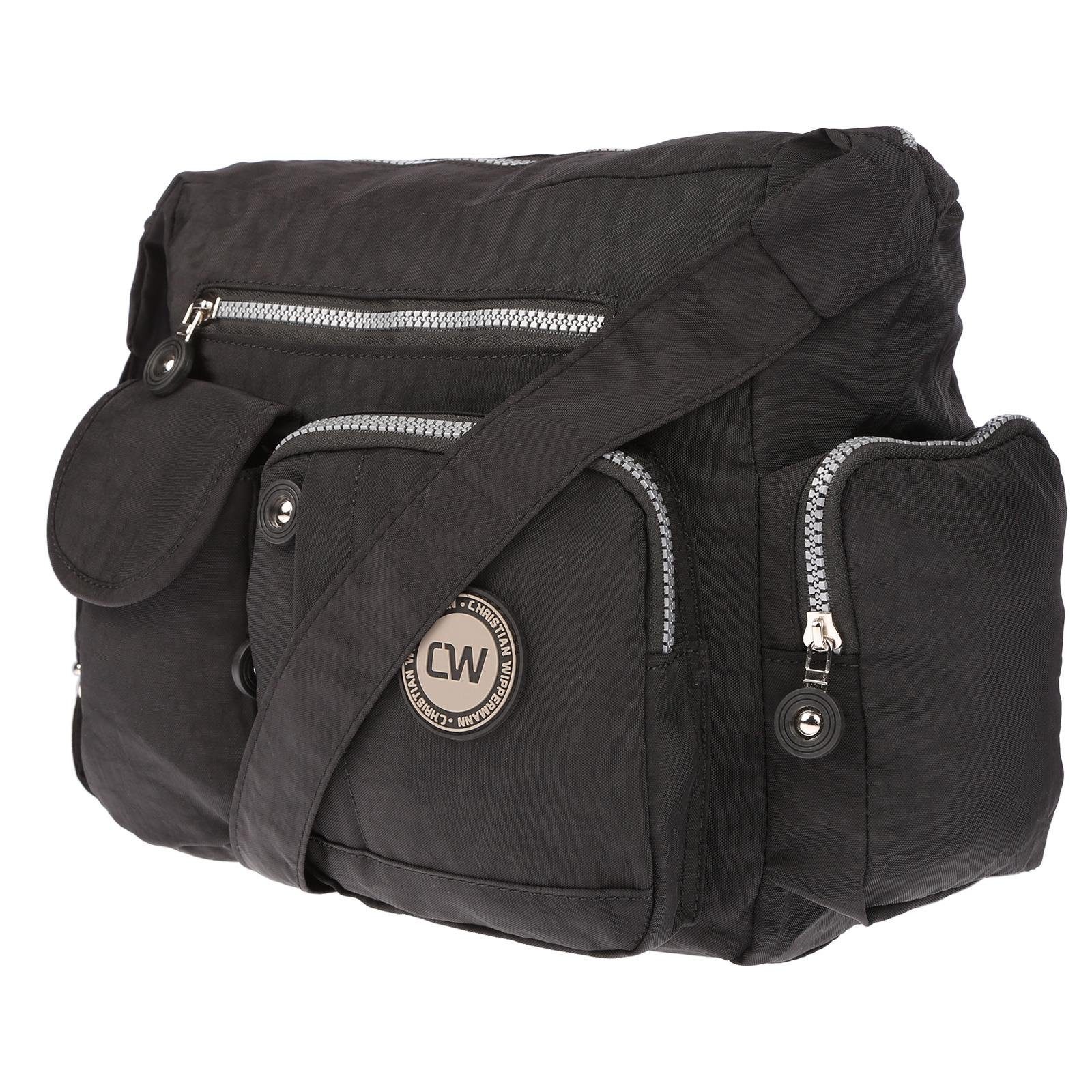 Christian Wippermann Umhängetasche Damen Handtasche Crinkle Nylon Umhängetasche Schultertasche Tasche (1 tlg)