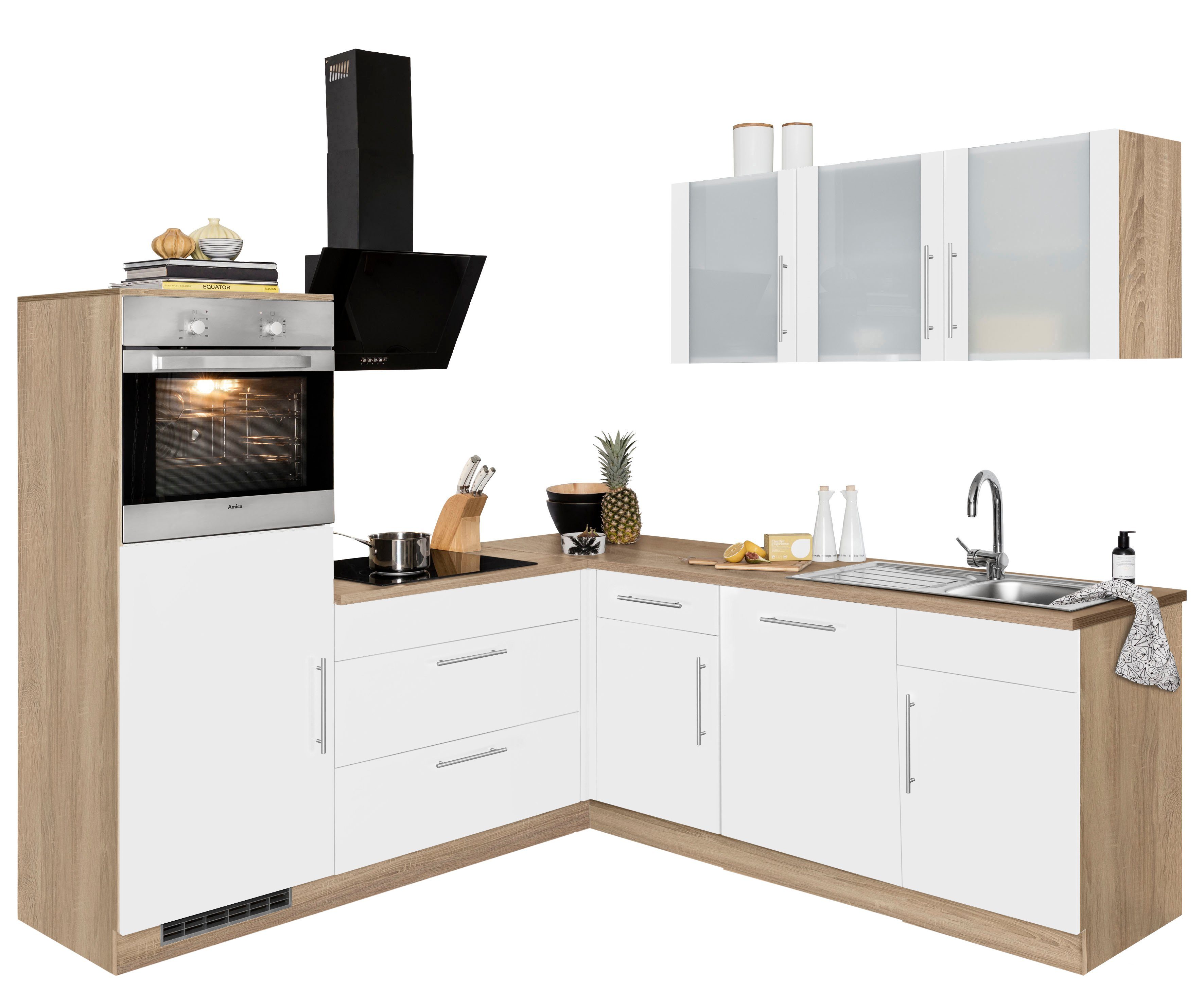 wiho Küchen Winkelküche »Cali«, ohne E-Geräte, Stellbreite 210 x 220 cm  online kaufen | OTTO