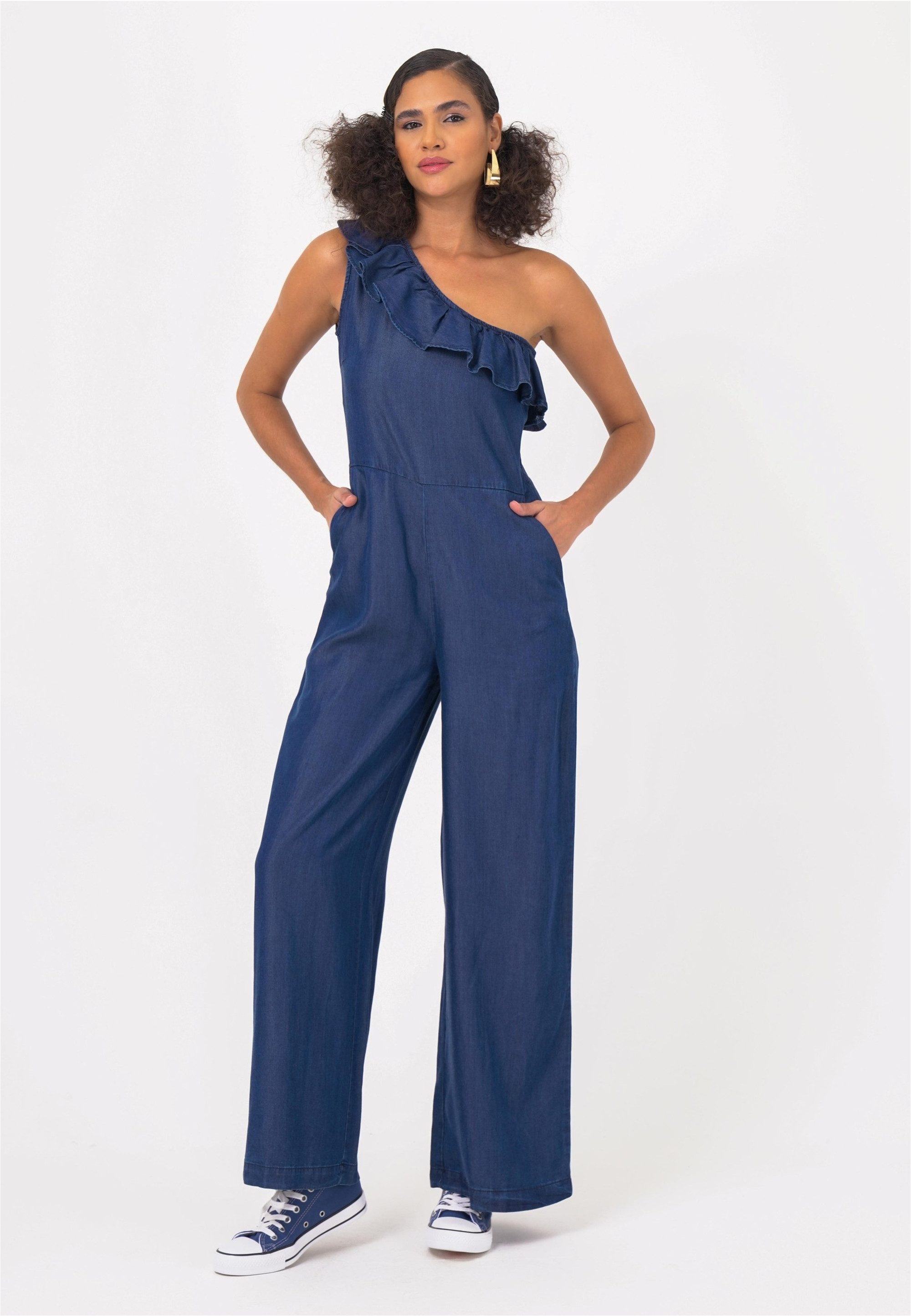 freshlions Jumpsuit Indigo im Denim-Style