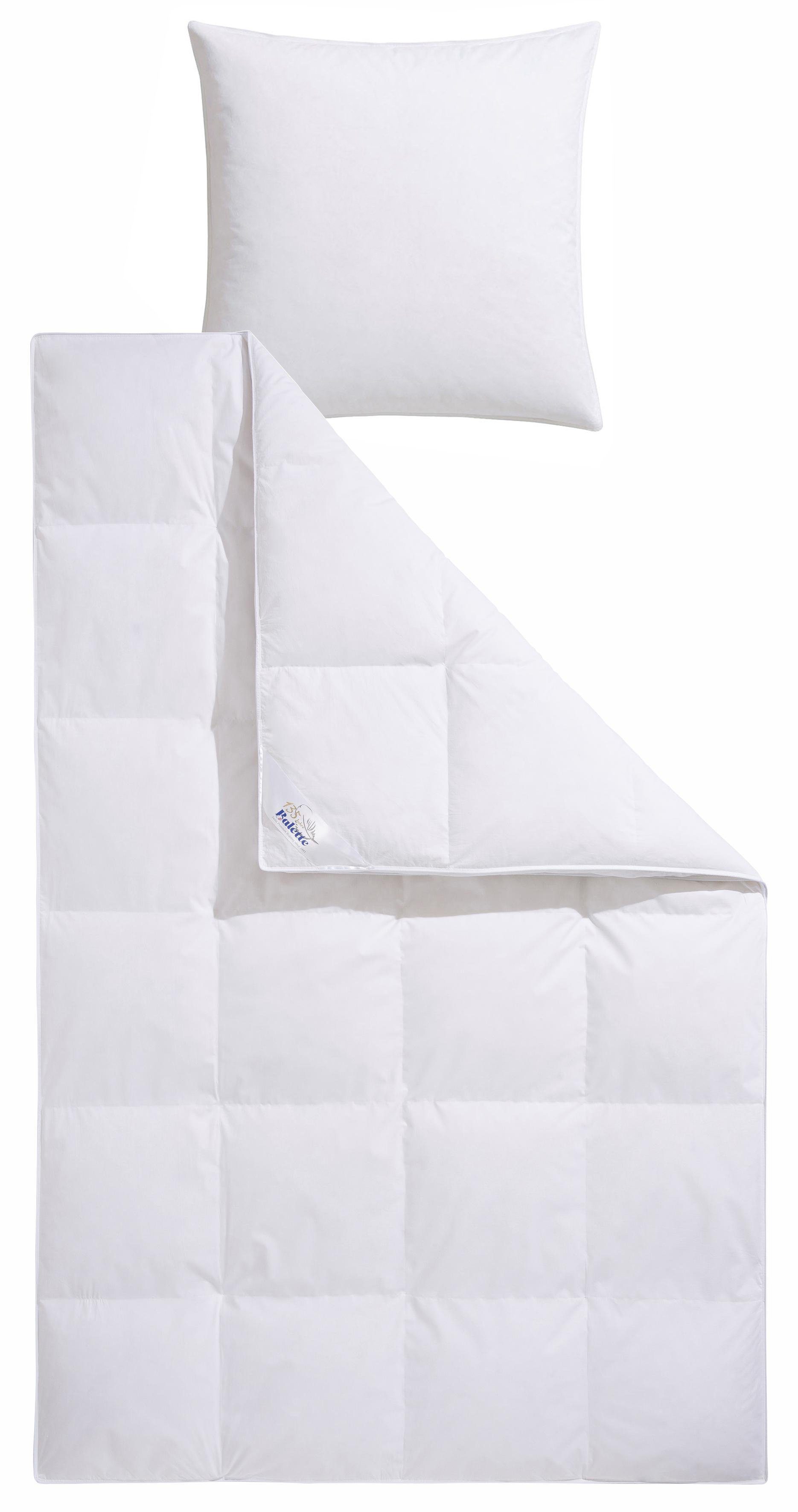 Balette Daunenbettdecke + Kopfkissen Lilly, Füllung: 60% Daunen & 40% Feder günstig online kaufen