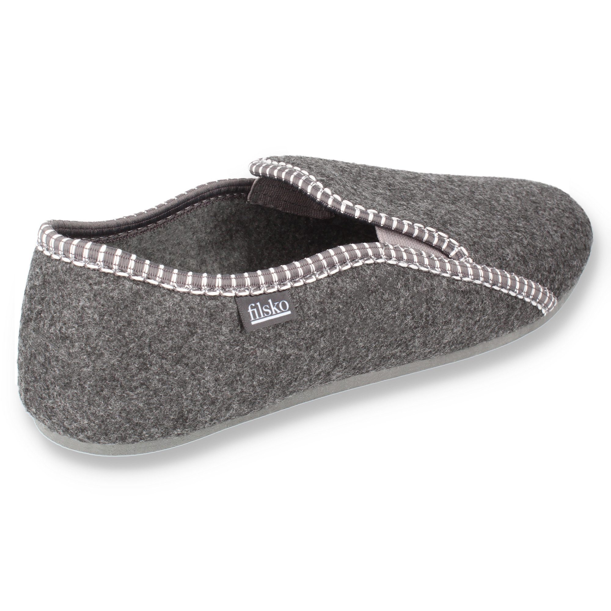 filsko Balk Herren Filz Hausschuh mit Gummisohle, zum schlupfen, Slip-On – Bild 5 von 5