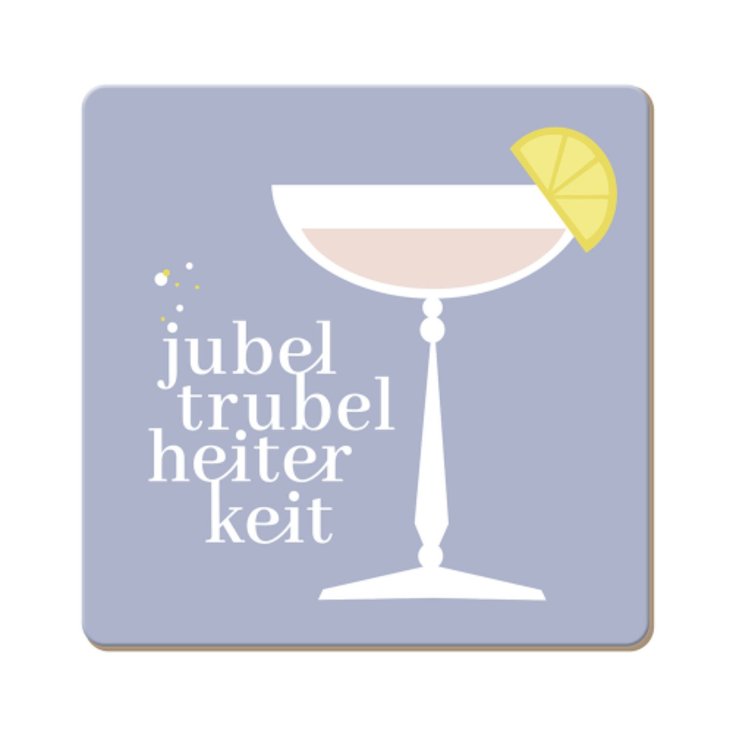 Grafik Werkstatt Getränkeuntersetzer Korkuntersetzer Jubel Trubel Heiterkeit, 1-tlg.