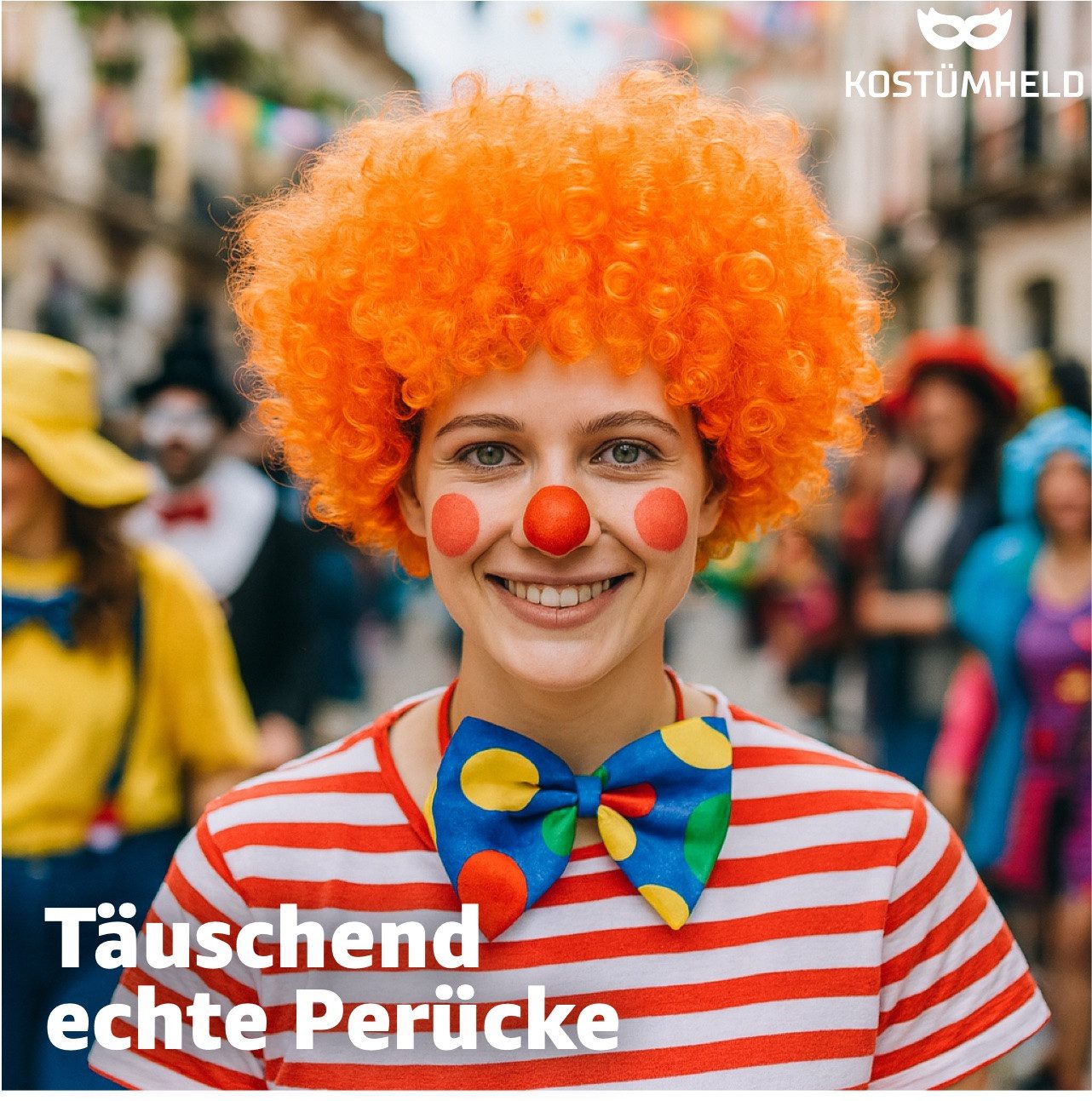 TK Gruppe Kostüm Afro Perücke – Voluminöse Lockenperücke für Fasching, Karneval
