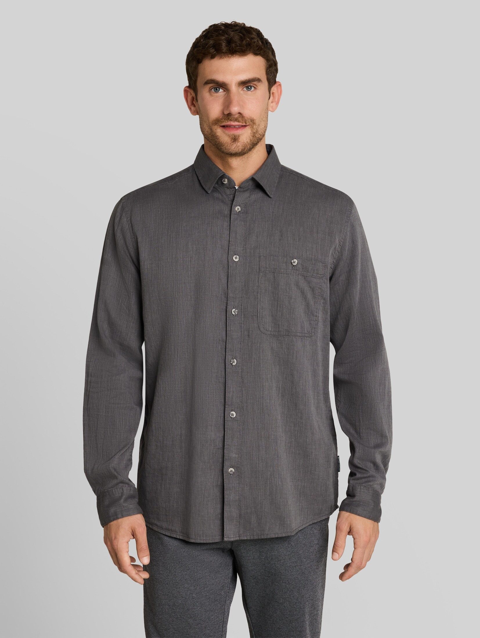 TOM TAILOR Langarmhemd Blusen & Shirts Regular Fit Hemd mit Brusttasche