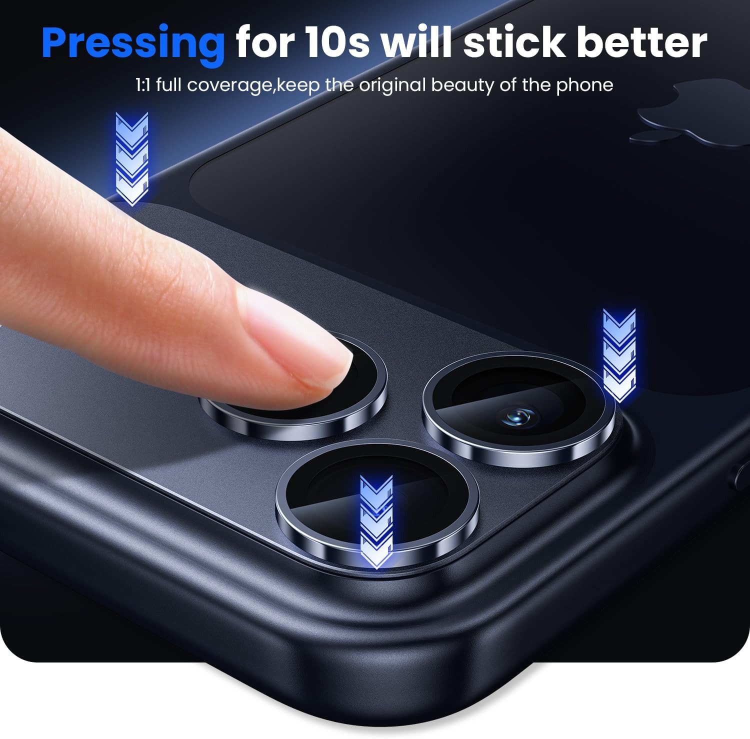 MSM Kameraschutzglas 3D Kameraglas für Apple iPhone 17 Pro Max Panzerfolie Titan – Bild 4 von 5