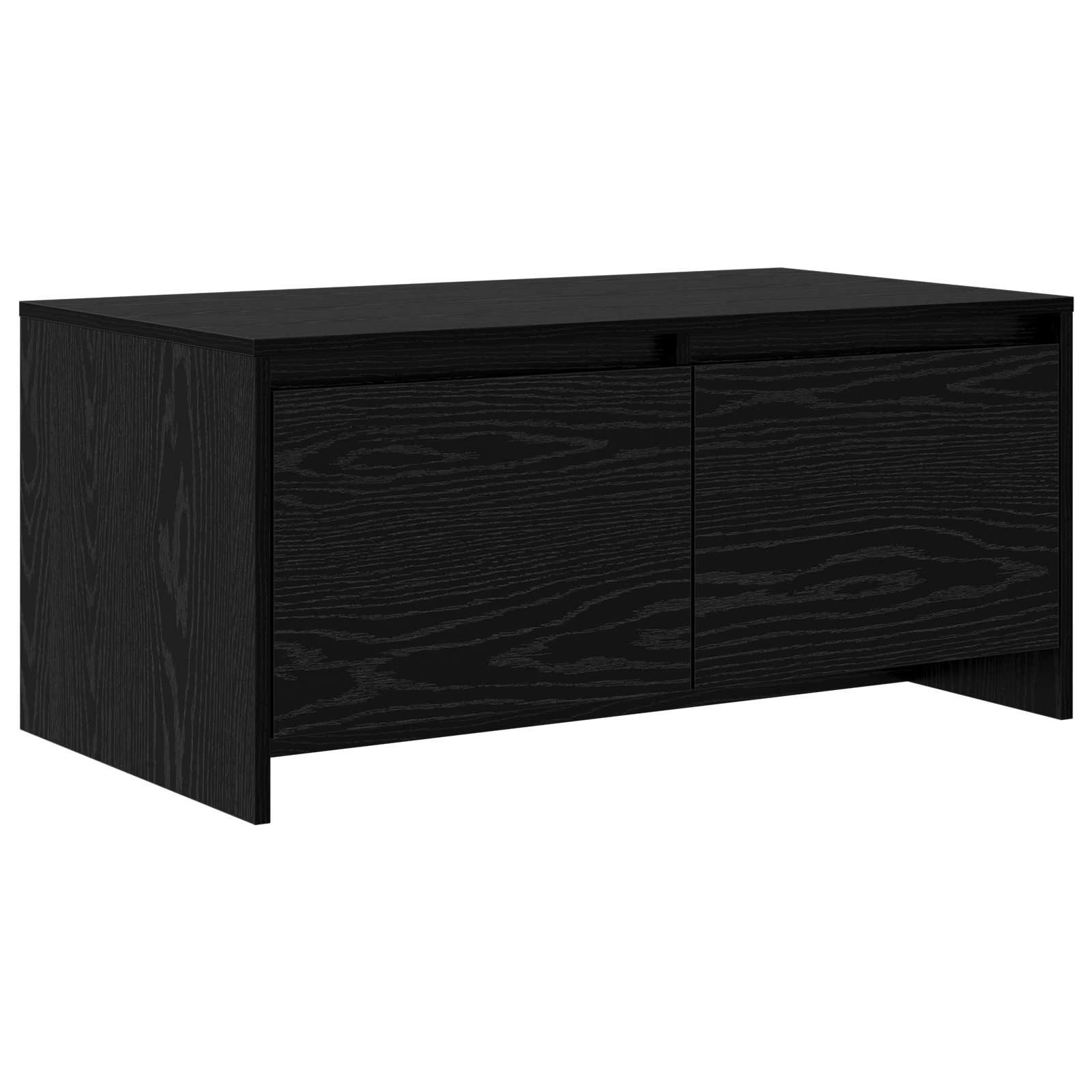 vidaXL Couchtisch Couchtisch Schwarz Eichen-Optik 90 x 50 x 41,5 cm Holzwerkstoff (1-St)
