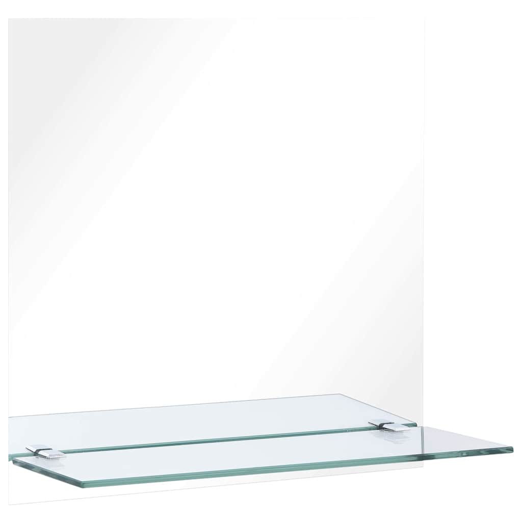 furnicato Wandspiegel Moderner mit Regal 30x30 cm aus gehärtetem Glas (1-St), Badezimmerspiegel mit Ablagefläche für Bad, Flur oder Schlafzimmer