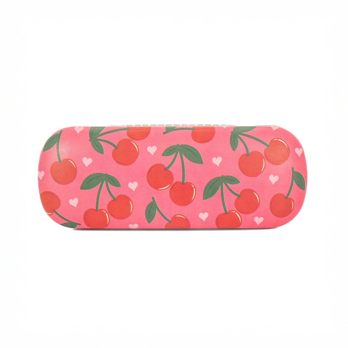 Sass & Belle Brillenetui Cherry inkl. Reinigungstuch, Hartschale, ca. 16 x 6 x 3,5 cm, Kirsch-Motiv