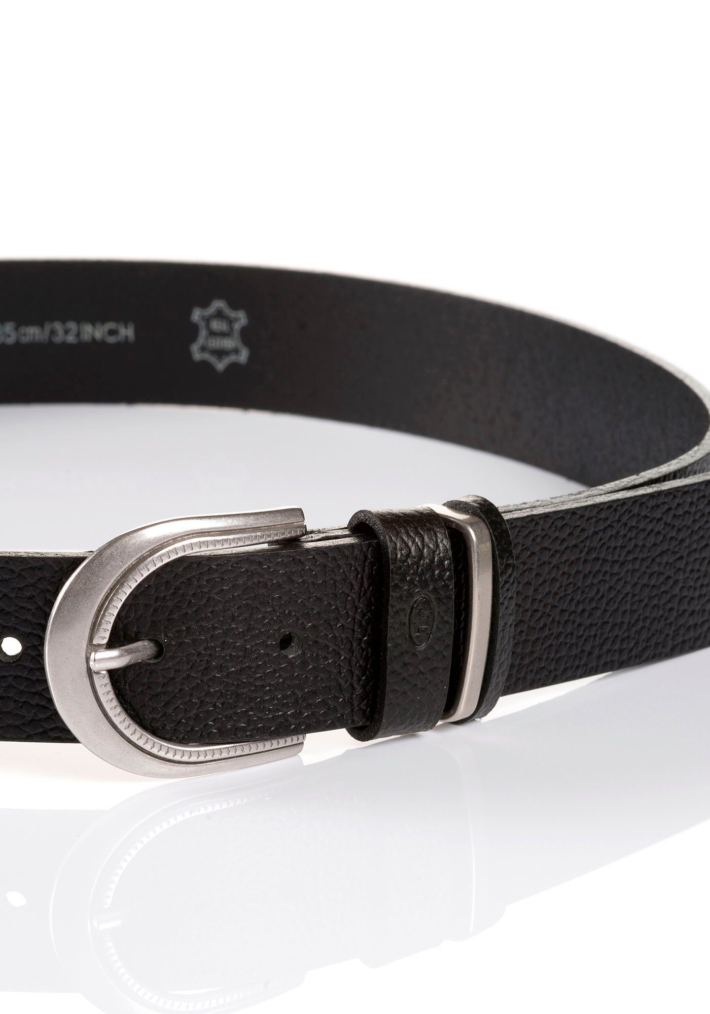 TOM TAILOR Ledergürtel TTSANDRA 3,5 cm breiter Damengürtel, genarbte Oberfl günstig online kaufen