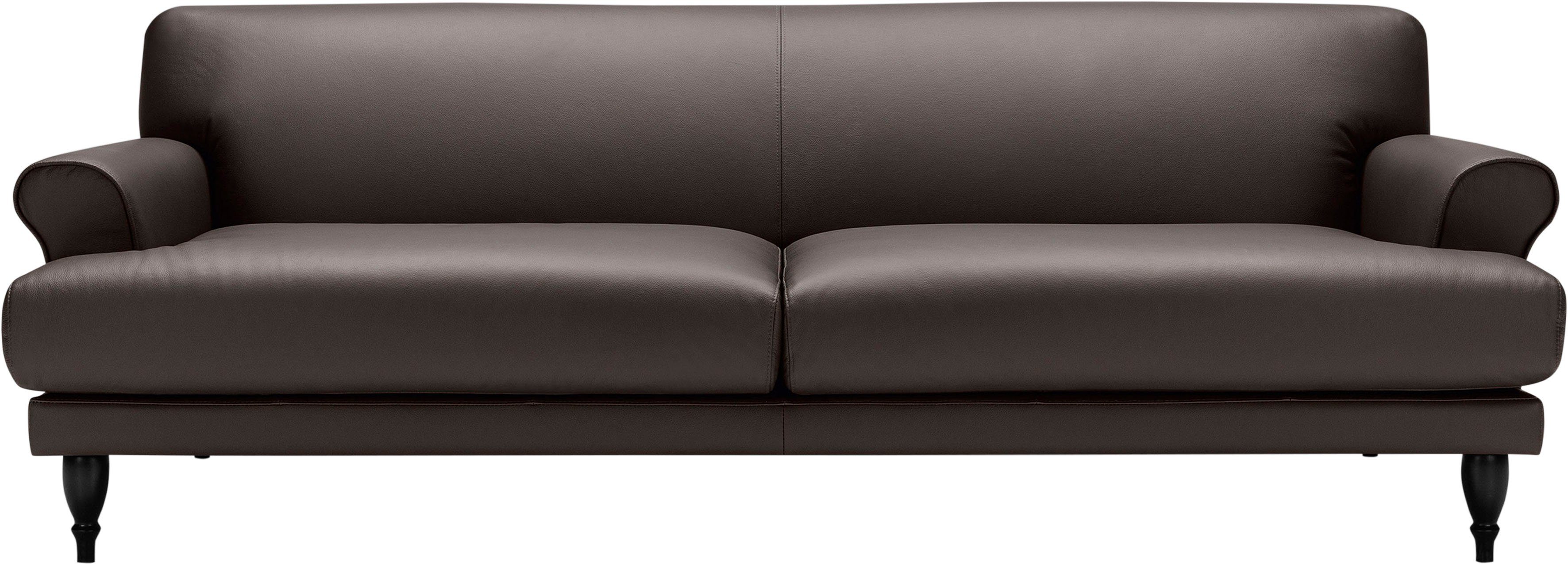 Sitzunterfederung Sofa Ginger, Polsterunterlage Buche LOVI schwarz, Füße 3-Sitzer, mit