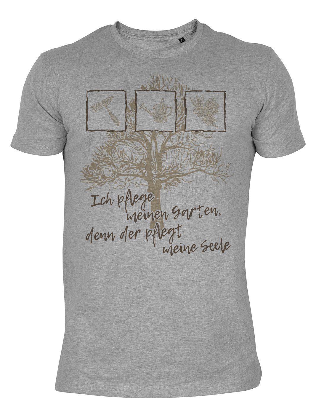 Tini - Shirts T-Shirt Gärtner Tshirt Hobbygärtner Gärtner Sprüche T-Shirt :  Ich pflege meinen Garten, denn der pflegt meine Seele