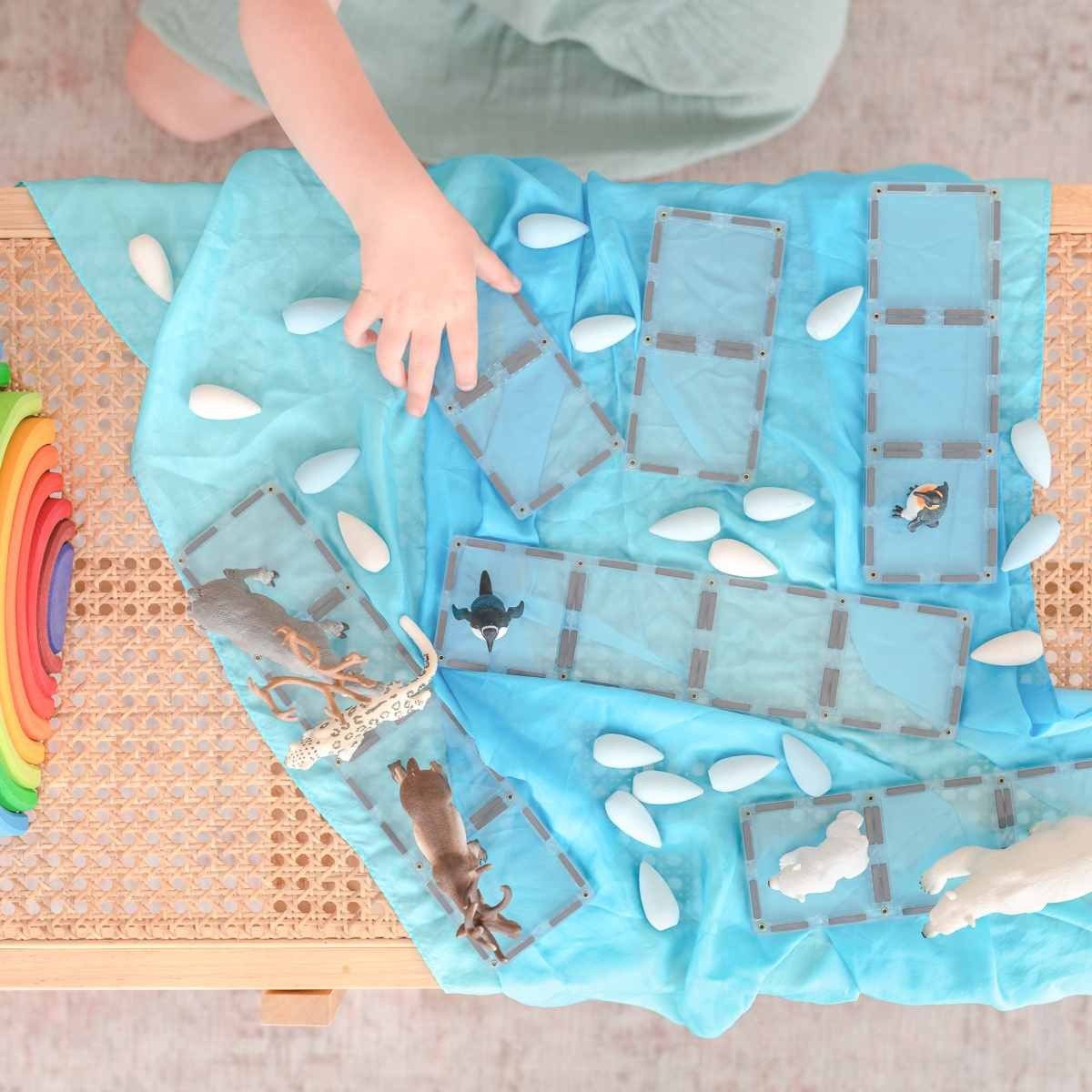 Connetix Clear Rectangle Pack verstärkte Magnete pädagogisches Lernspiel Magnetspielbausteine, (Open Play, 12 Teile), ab 3 Jahre