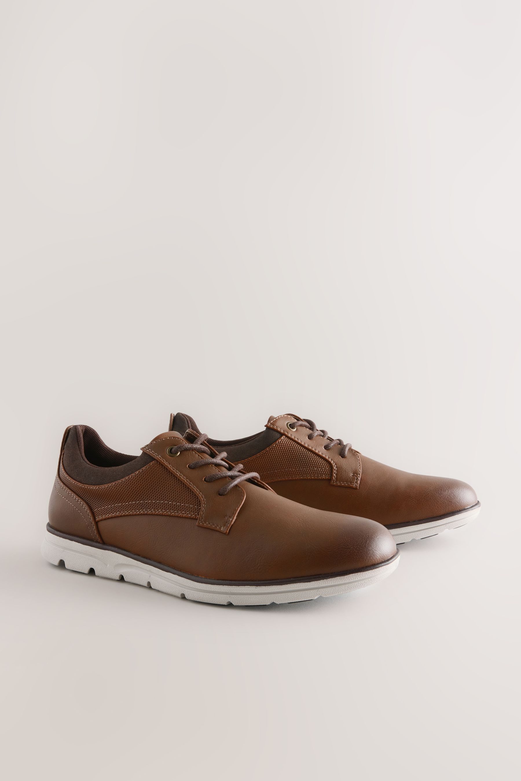 Next Derby-Schuhe aus Leder mit leichtem Keilabsatz Keilpumps (1-tlg)