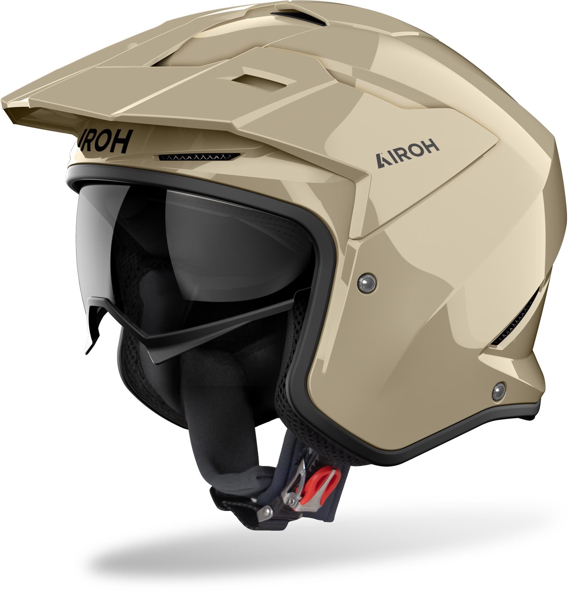 Airoh Motorradhelm Kombakt Jethelm, vorbereitet für Kommunikationssystem,Pinlockscheibe enthalten,int