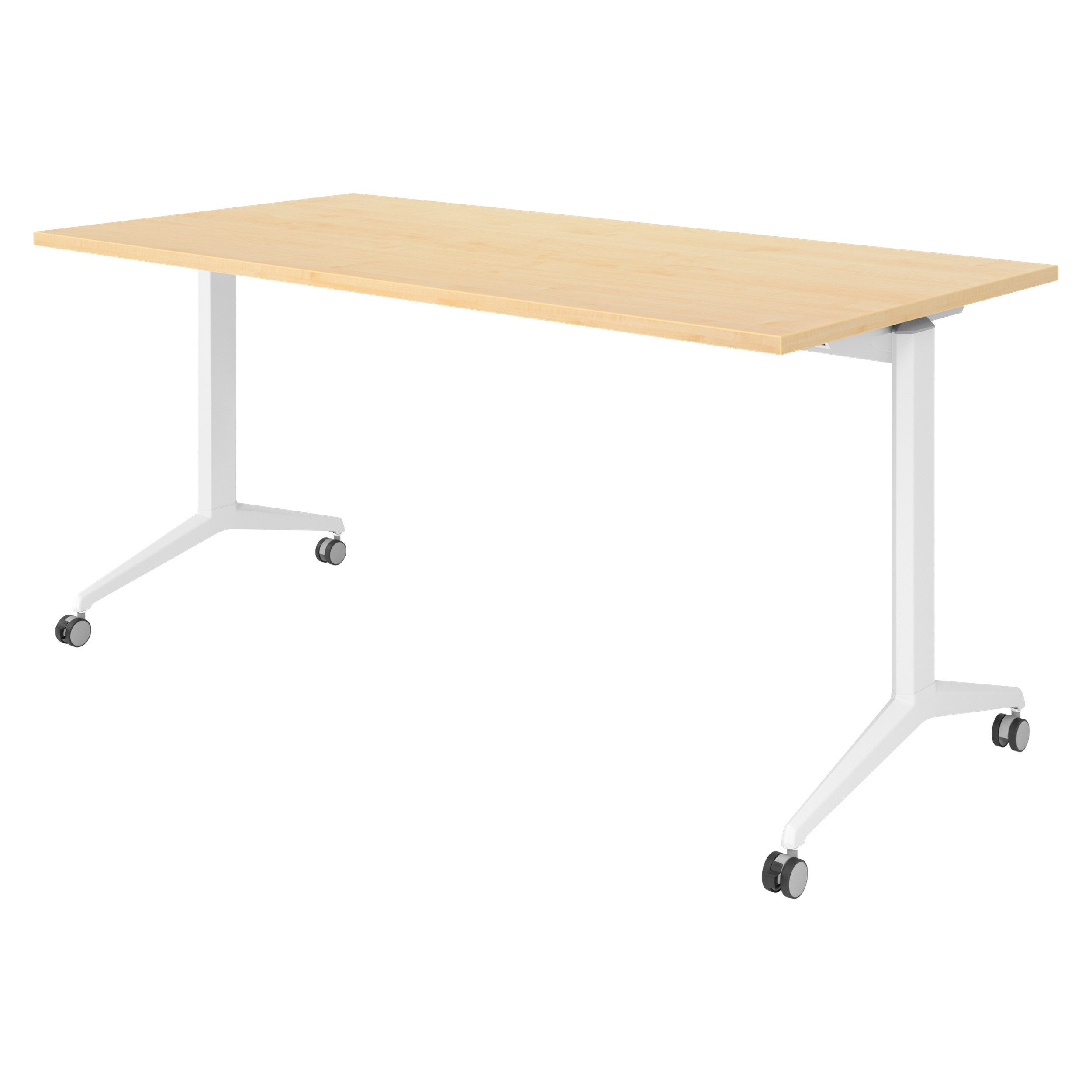 bümö Schreibtisch bümö Seminartische, Rechteck: 160 x 80 cm - Dekor: Ahorn