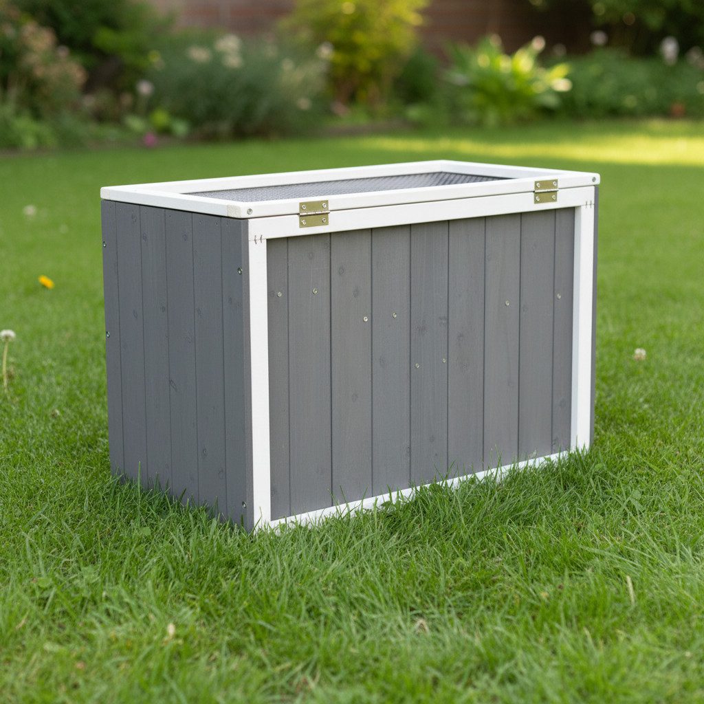 Mucola Kleintierkäfig Nagerkäfig Kleintierstall Mäusekäfig Holz Hamsterkäfig, Frontscheiben aus Plexiglas, aufklappbaren Deckel