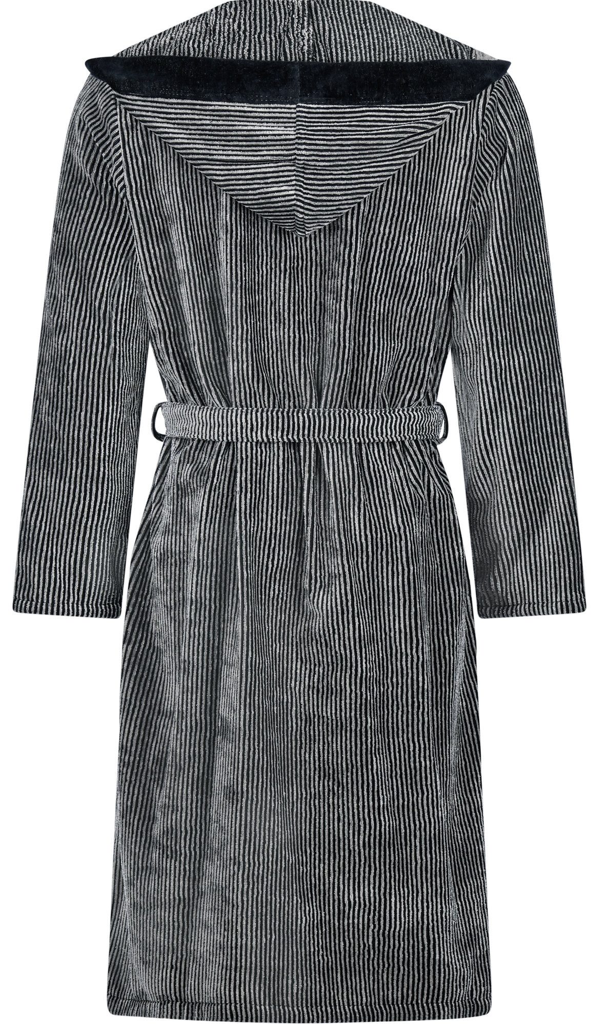 Cawö Herrenbademantel Herren Morgenmantel mit Kapuze, Midi, Baumwolle, Kapu günstig online kaufen