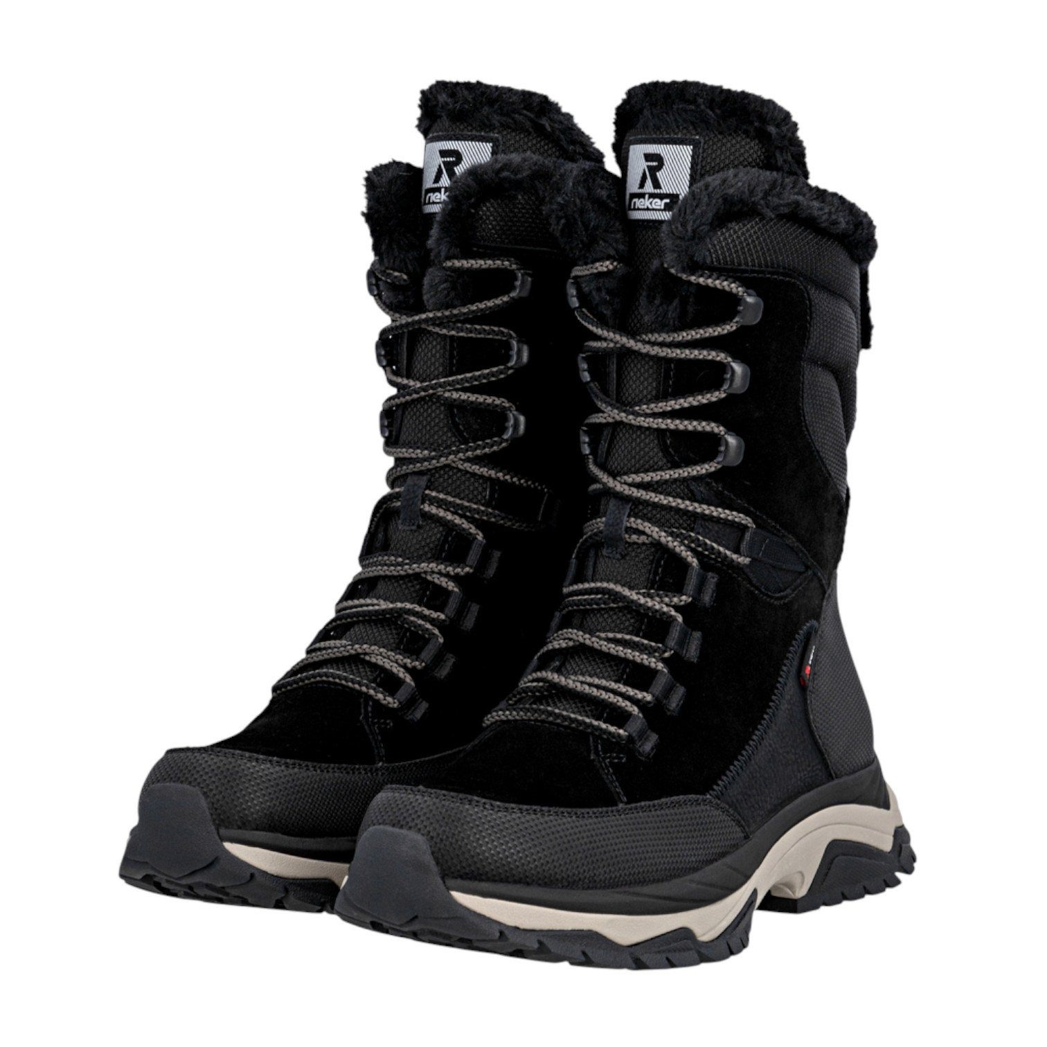 Rieker W3972-00 (Schnürstiefel mit Innenfutter, sehr warm) schwarz Damen Wi günstig online kaufen