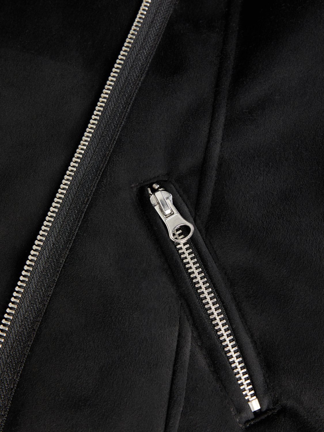 Name It Plüschjacke Name It Mädchen Fliegerjacke in schwarz 146-152 – Bild 3 von 4