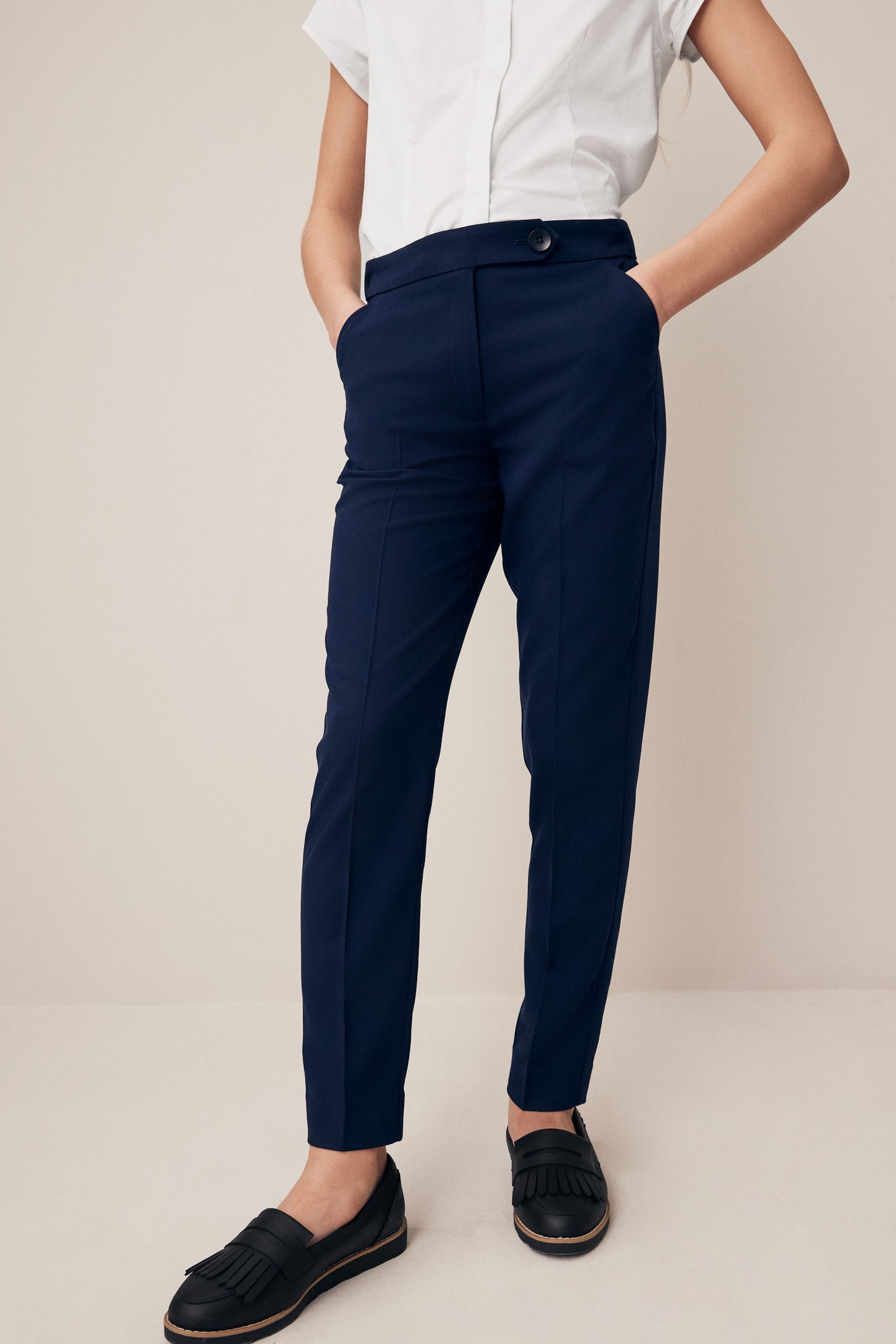Stretch-Hose Hose ohne Bundfalte