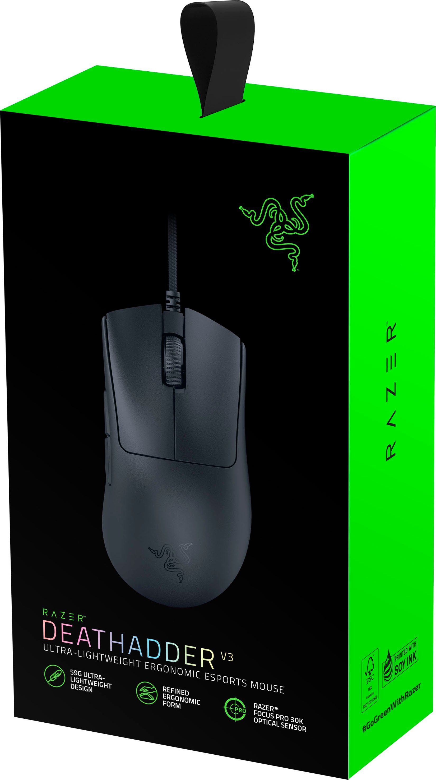 (kabelgebunden) RAZER Gaming-Maus V3 DeathAdder