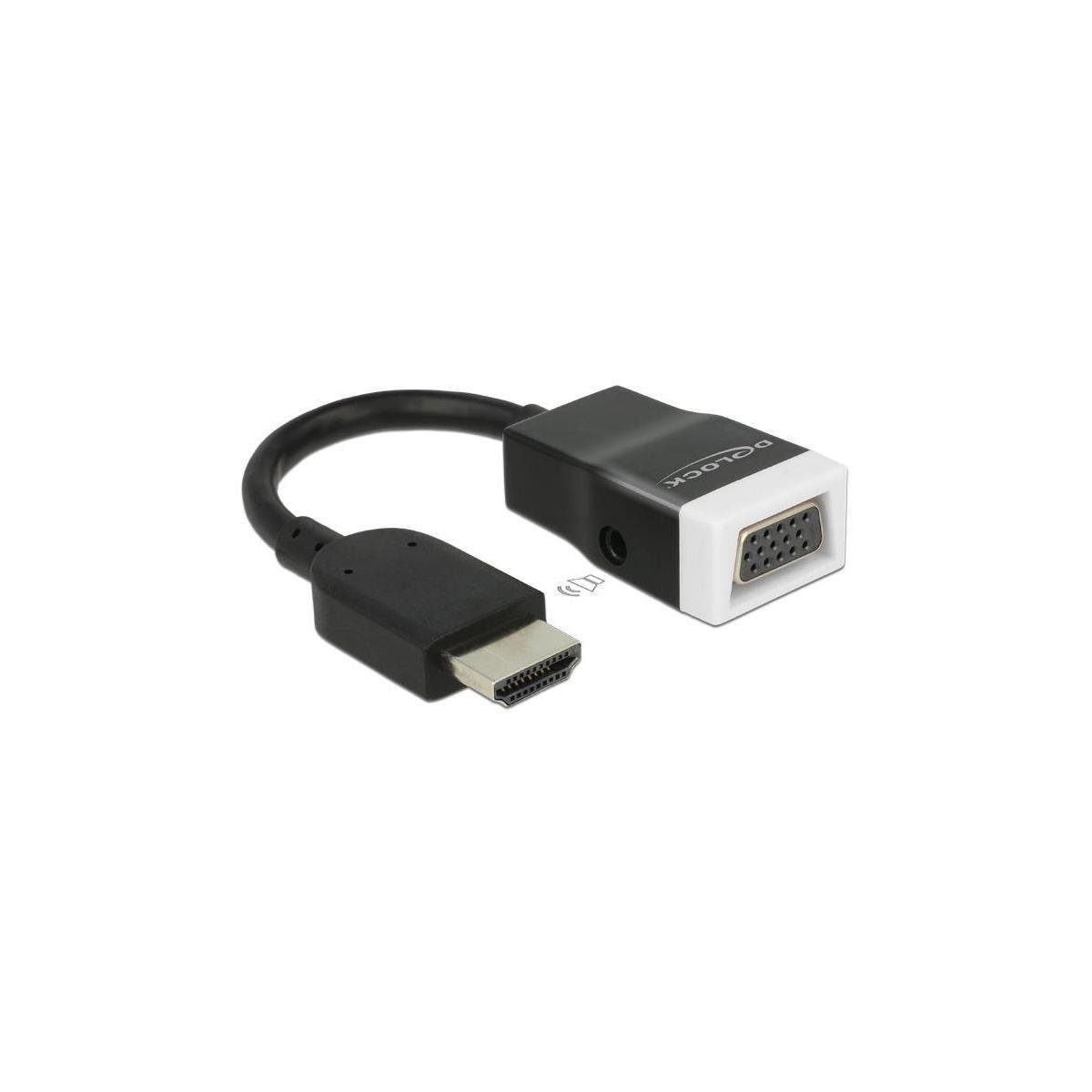Delock Adapter HDMI-A Stecker > VGA Buchse mit Audio Computer-Kabel, HDMI-A, HDMI