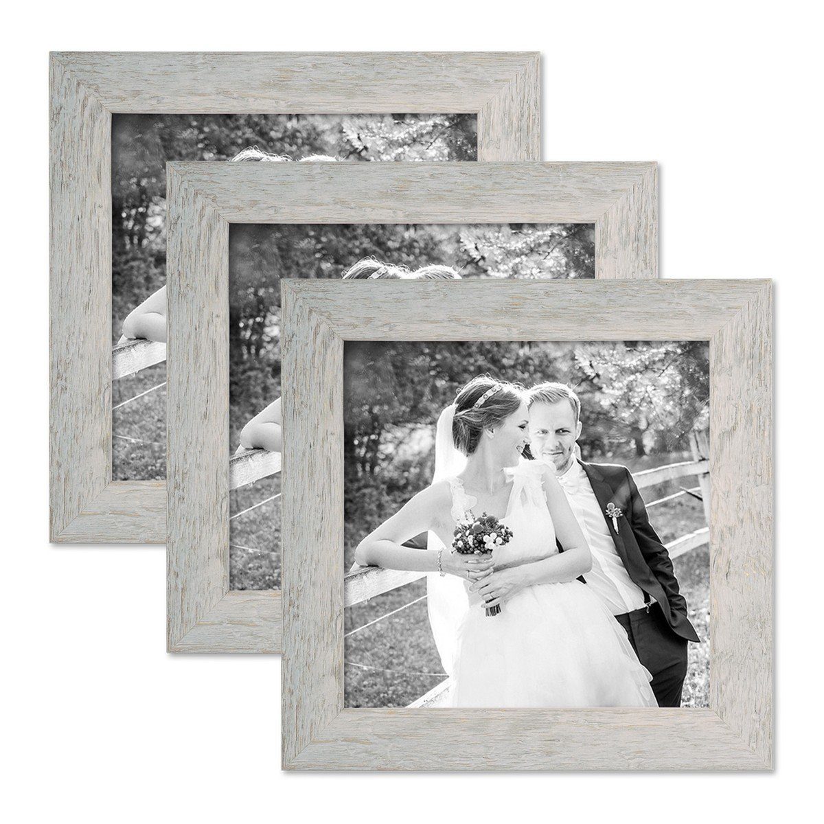 PHOTOLINI Bilderrahmen 3er Set Strandhaus Rustikal günstig online kaufen