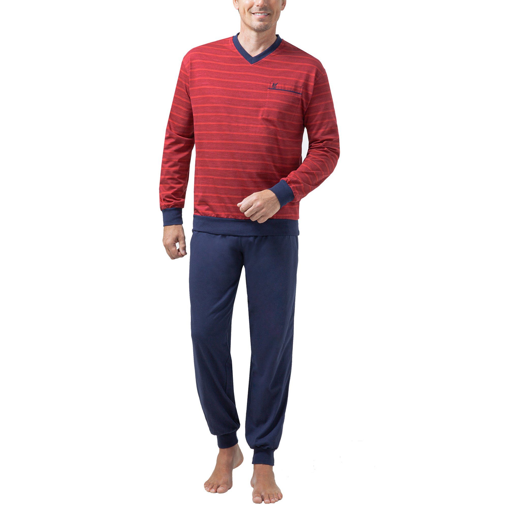 Hajo Pyjama Herren Pyjama Baumwolle (2 tlg)