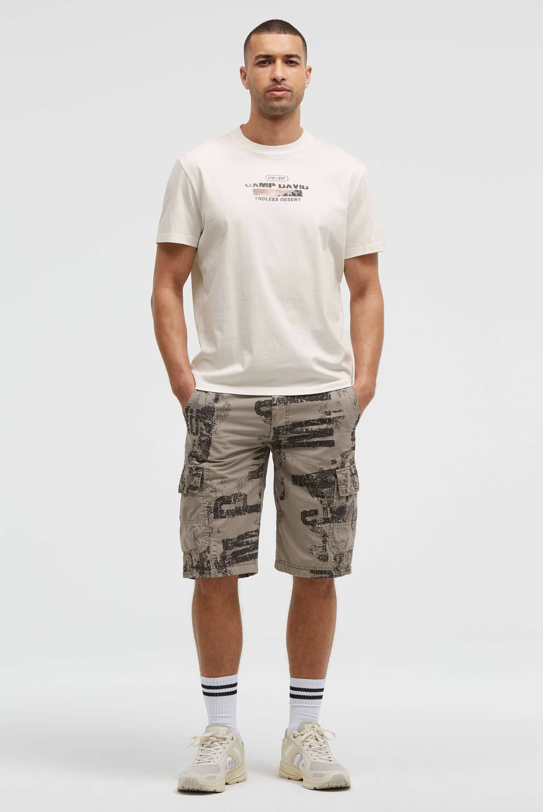 CAMP DAVID Shorts mit All Over Print