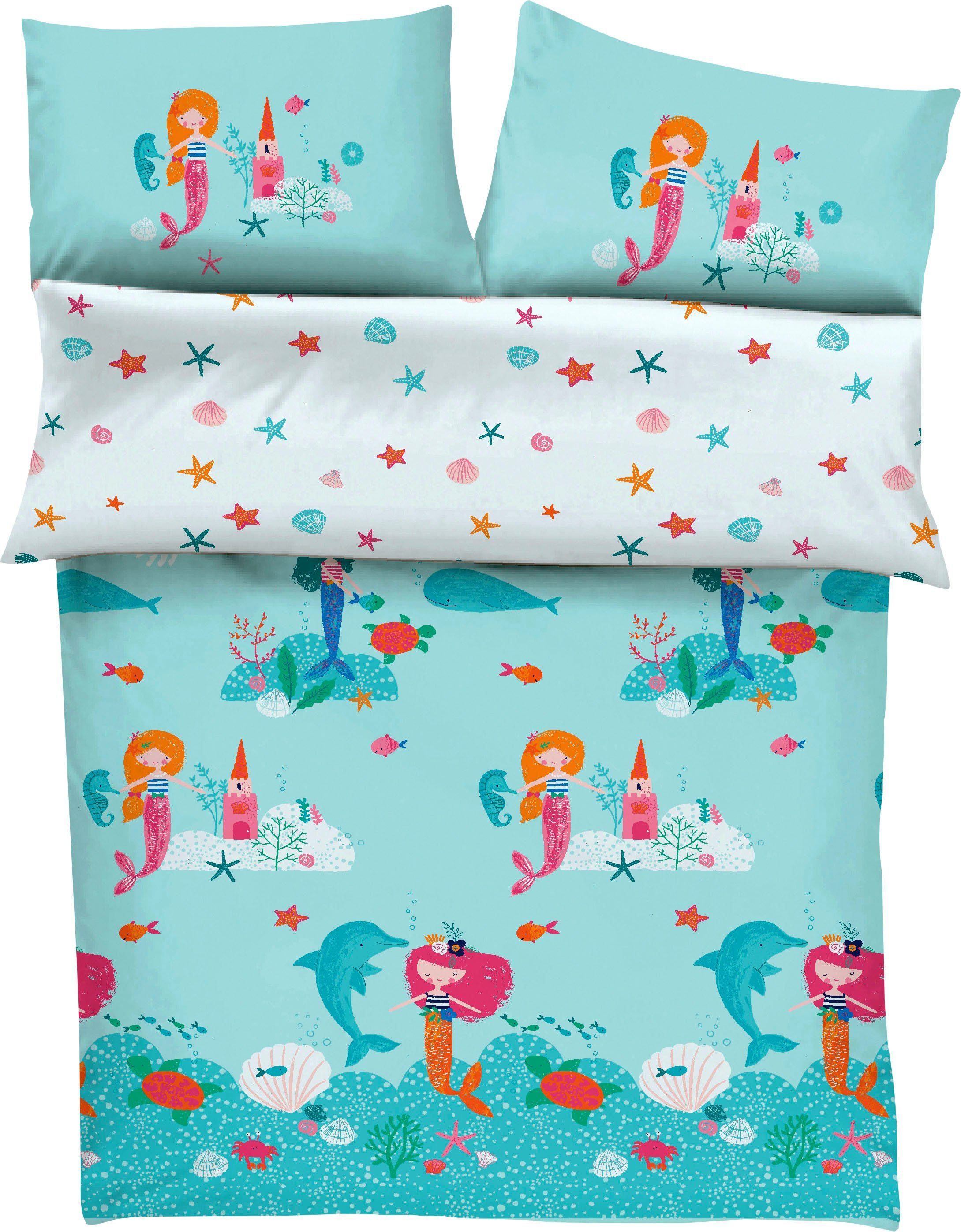s.Oliver Junior Kinderbettwäsche Meerjungfrau, Satin, mit günstig online kaufen