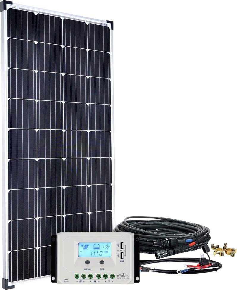 offgridtec Solaranlage basicPremium-XL 150W (Set), Solaranlage 12V/24V, Monokristallin, Komplettsystem 150 W