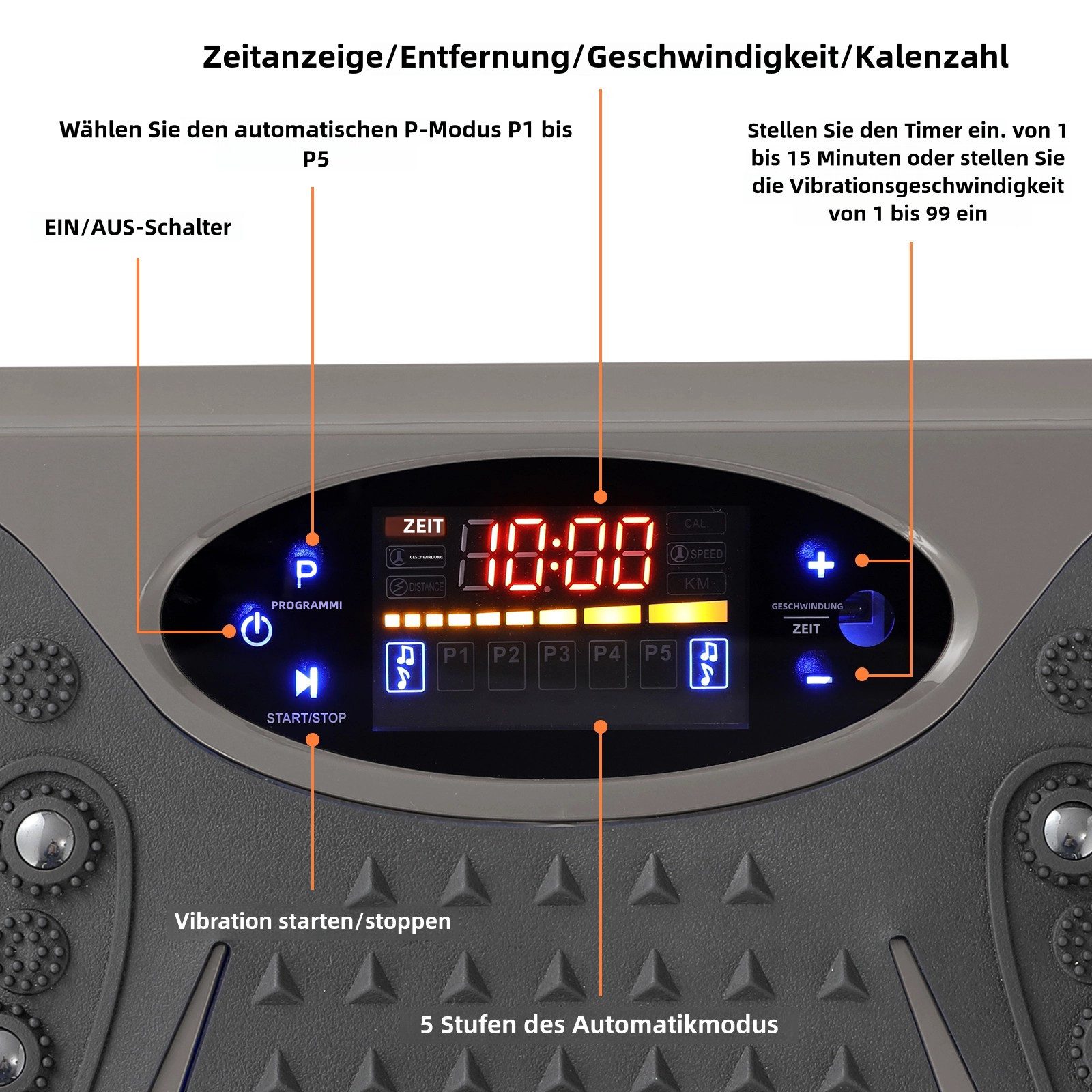 TLGREEN Vibrationsplatte 99 Stufen 5 Trainingsprogramme,Kompaktes Design, Leiser Motor, 99 Intensitätsstufen, Fitness Vibrationsboard für Zuhause, Fettverbrennung & Muskelaufbau