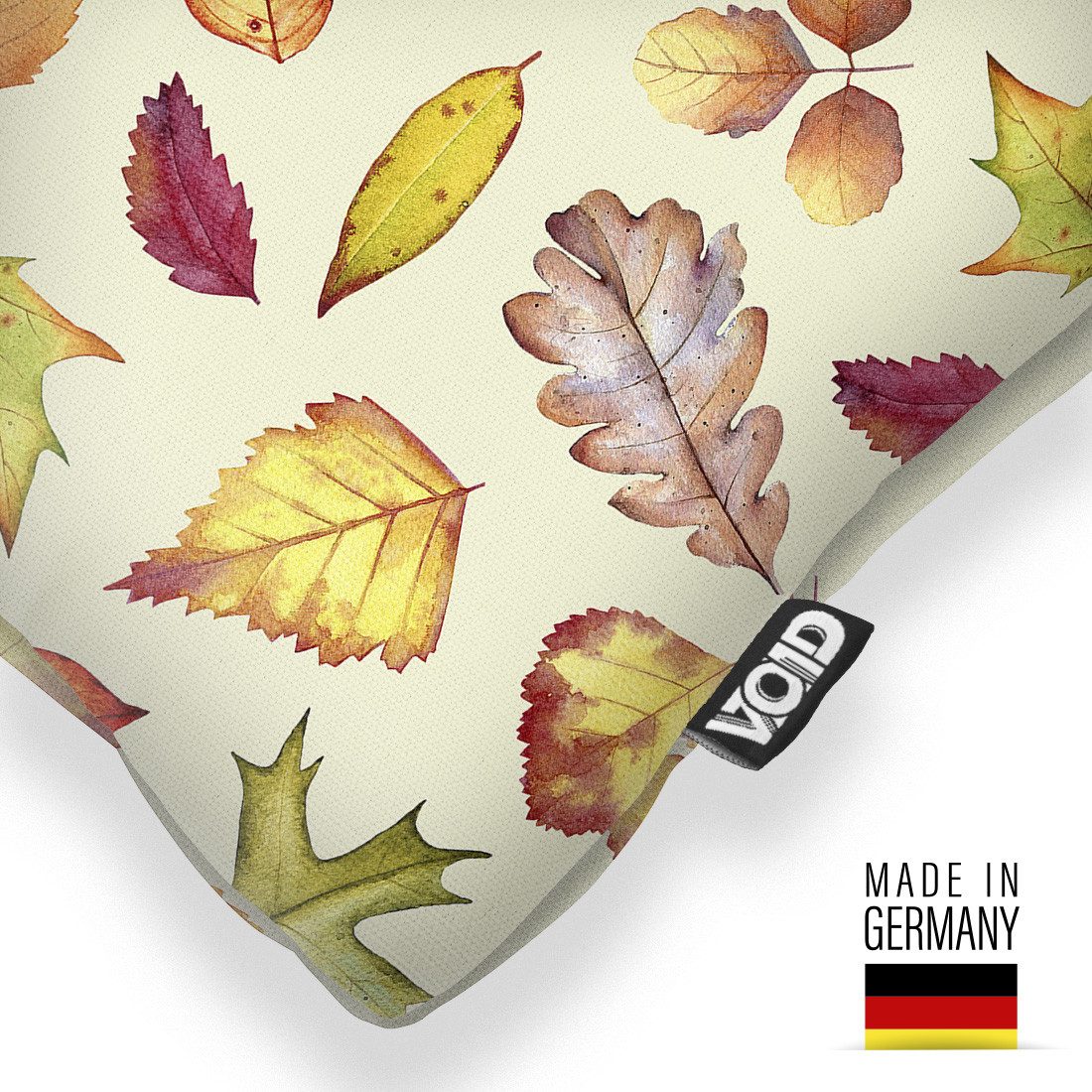 VOID Kissenbezug, (1 Stück), Weihnachtsdeko Herbst Blätter Laub Muster Blatt Wald September wasser