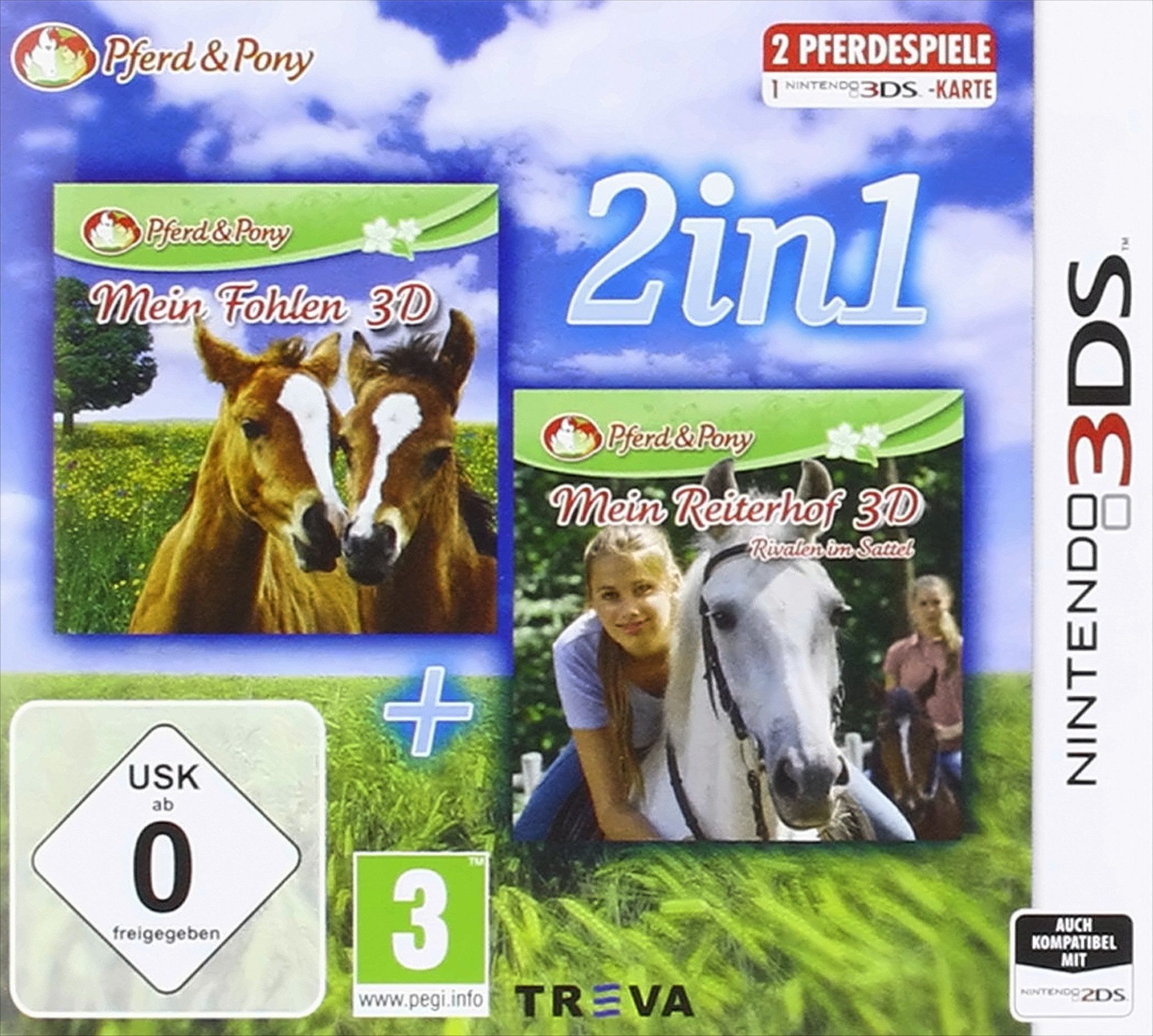 2 in 1: Mein Fohlen 3D + Mein Reiterhof 3D Rivalen Nintendo 3DS
